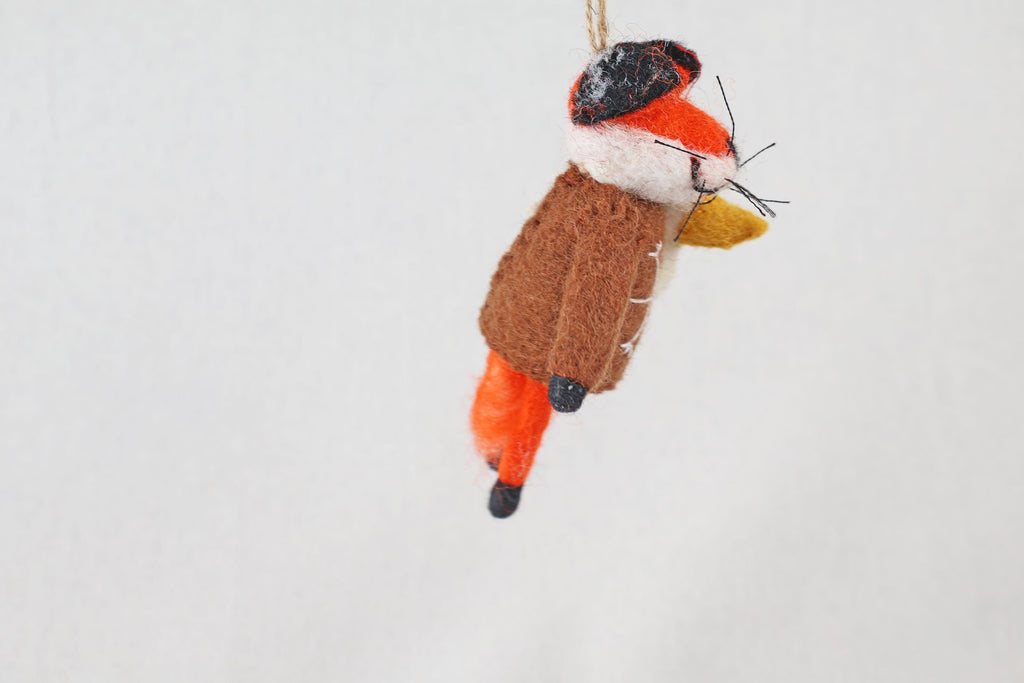 Weihnachtsanhänger Fuchs mit Gans I Christbaumschmuck I Weihnachtsdeko I Winter I Weihnachtsbaum I Filzdeko