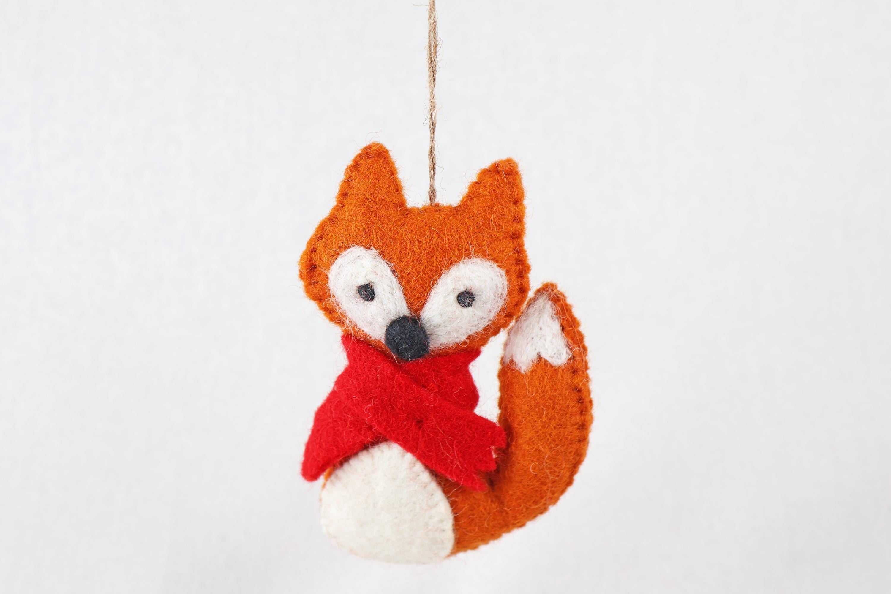 Weihnachtsanhänger Fuchs mit Schal I Christbaumschmuck I Weihnachtsdeko I Winter I Weihnachtsbaum I Fuchs aus Filz