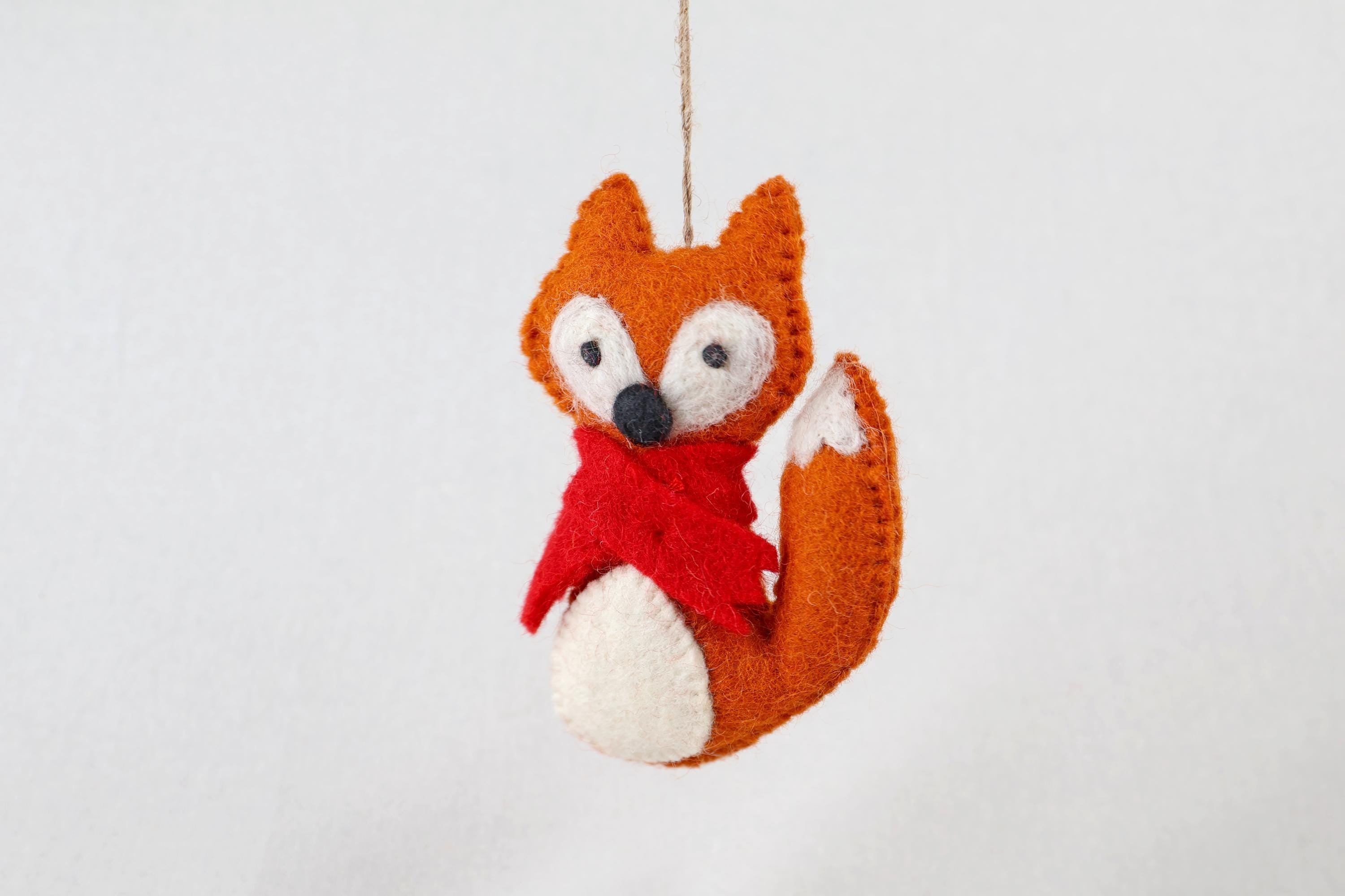 Weihnachtsanhänger Fuchs mit Schal I Christbaumschmuck I Weihnachtsdeko I Winter I Weihnachtsbaum I Fuchs aus Filz