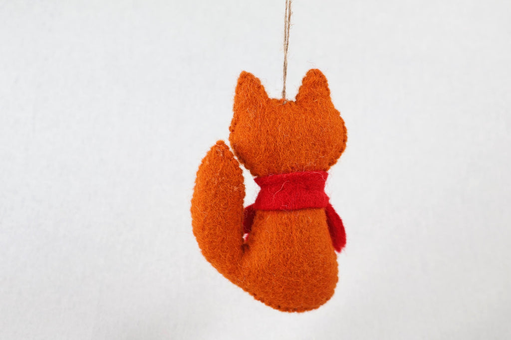 Weihnachtsanhänger Fuchs mit Schal I Christbaumschmuck I Weihnachtsdeko I Winter I Weihnachtsbaum I Fuchs aus Filz