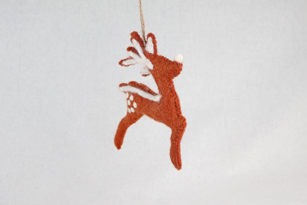 Weihnachtsanhänger Rudolf das Rentier I Filz Christbaumschmuck I Weihnachtsdeko I Skandinavisches I Rentier Deko I Hirsch