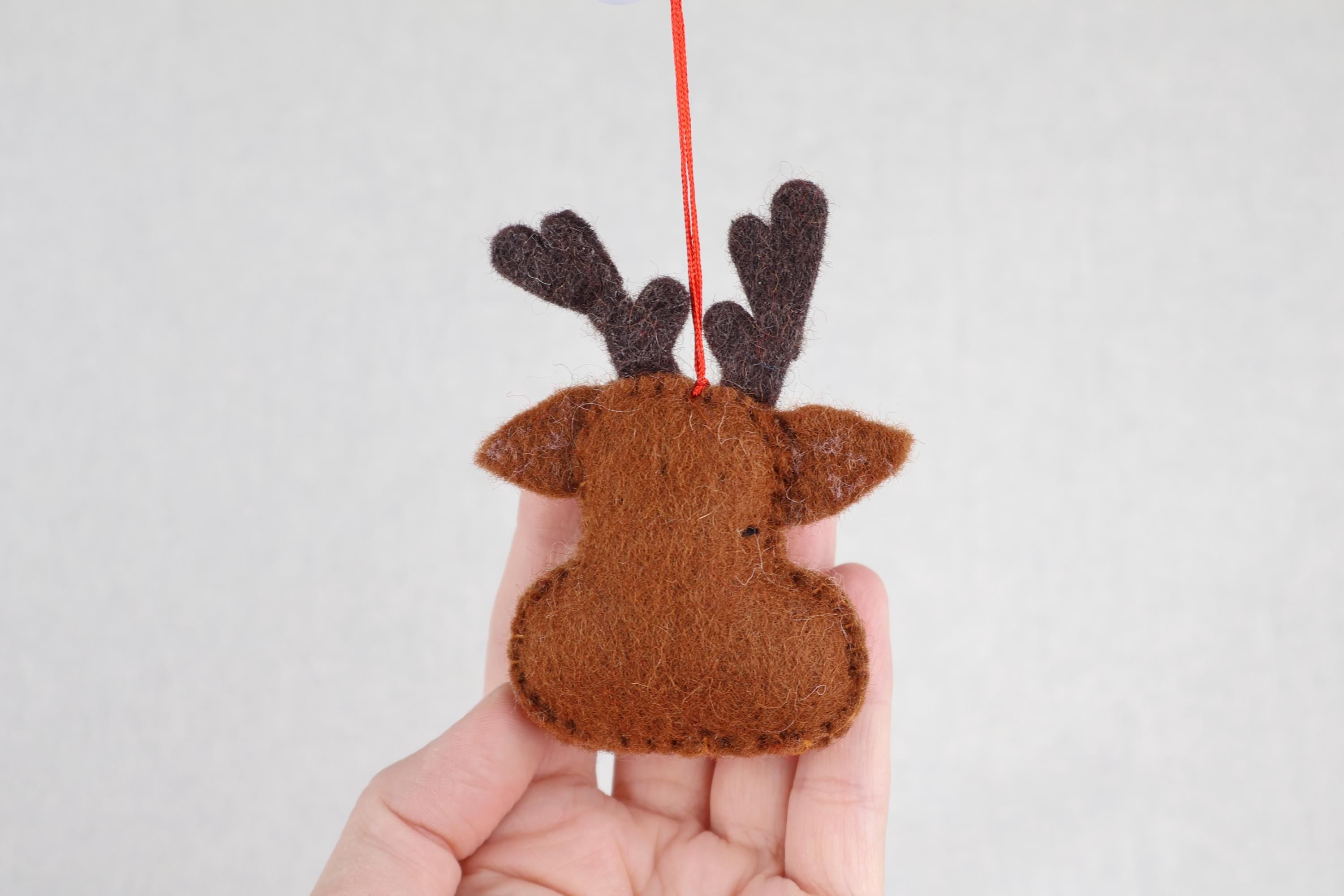 Weihnachtsanhänger Rudolf das Rentier I Filz Christbaumschmuck I Weihnachtsdeko