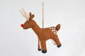 Weihnachtsanhänger Rudolf das Rentier I Filz Christbaumschmuck I Weihnachtsdeko I rote Nase I Rentier Deko
