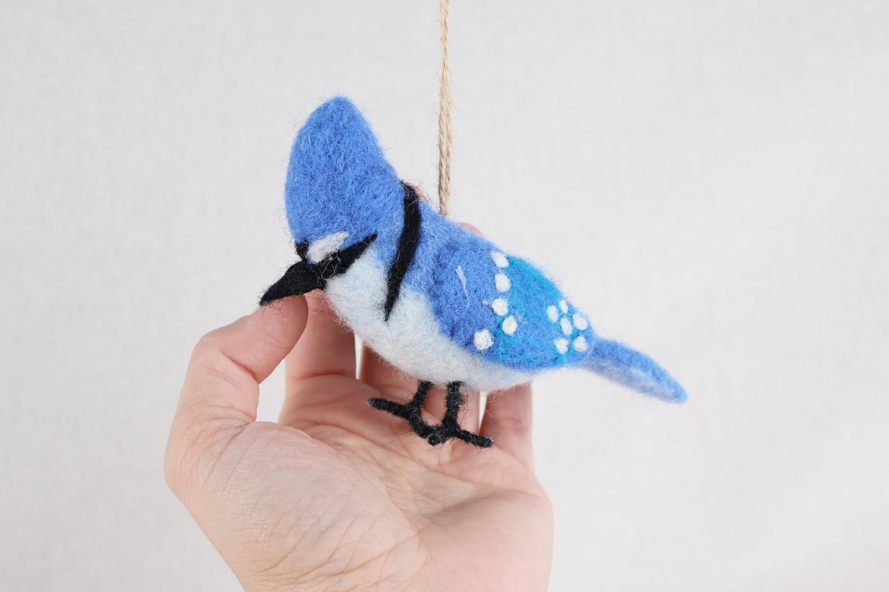 Filzanhänger Blauhäher I Christbaumschmuck I Weihnachtsdeko I Winterdeko I Weihnachtsbaum I Frühlingsdeko I Vogeldeko I Naturdeko I Fair