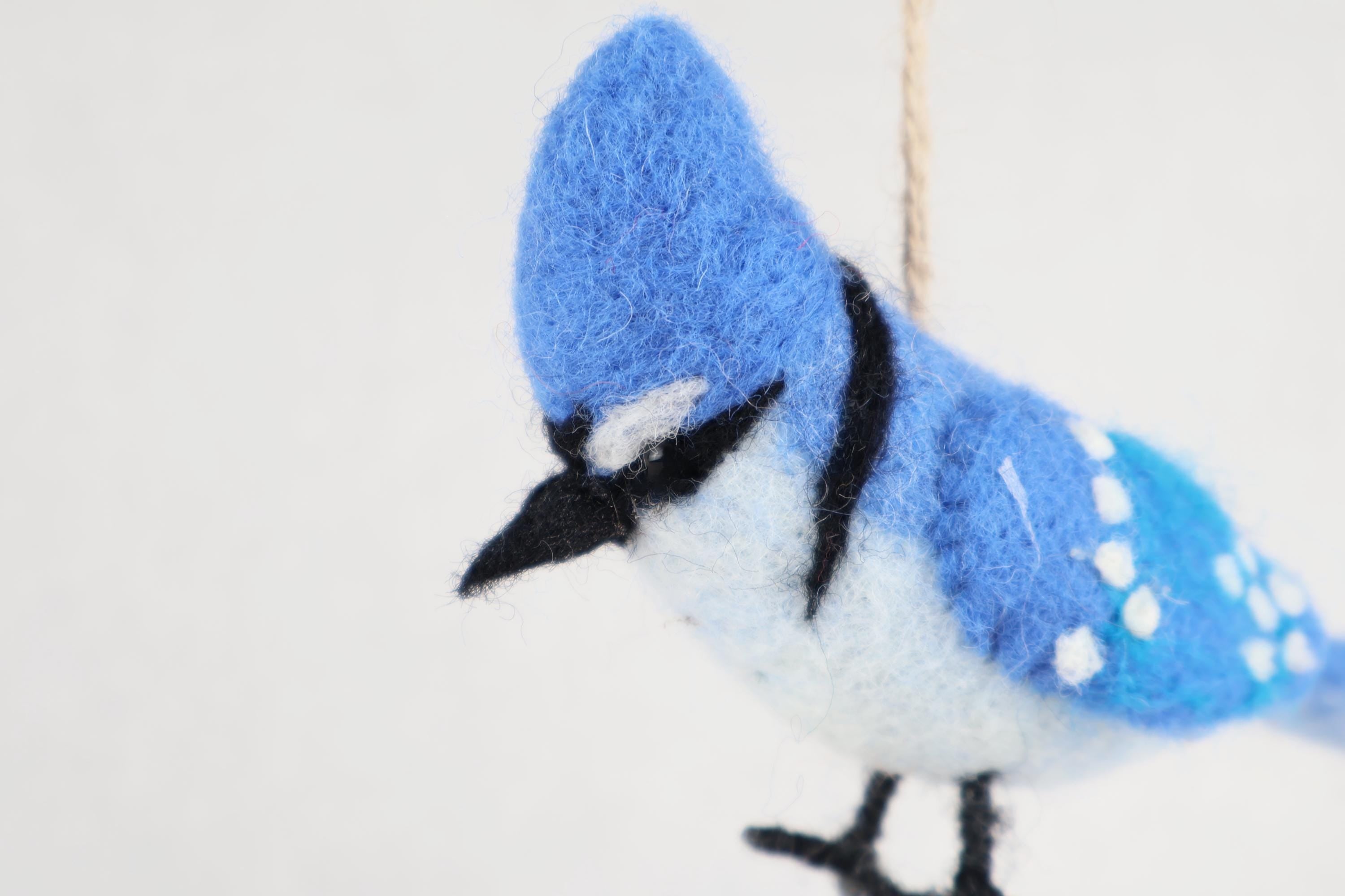 Filzanhänger Blauhäher I Christbaumschmuck I Weihnachtsdeko I Winterdeko I Weihnachtsbaum I Frühlingsdeko I Vogeldeko I Naturdeko I Fair