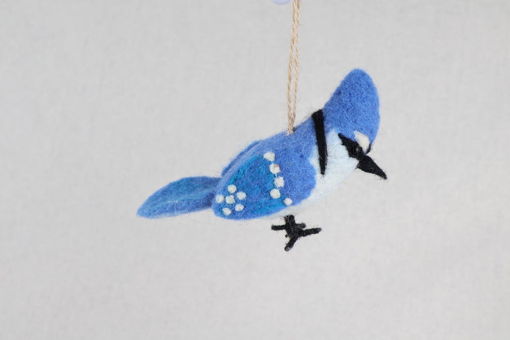 Filzanhänger Blauhäher I Christbaumschmuck I Weihnachtsdeko I Winterdeko I Weihnachtsbaum I Frühlingsdeko I Vogeldeko I Naturdeko I Fair