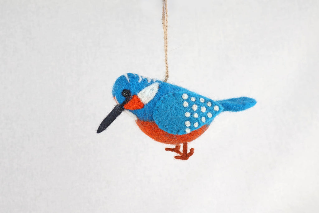 Filzanhänger Eisvogel I Frühling I Winterdeko I Christbaumschmuck I Weihnachtsdeko I Weihnachtsbaum I Vogeldeko