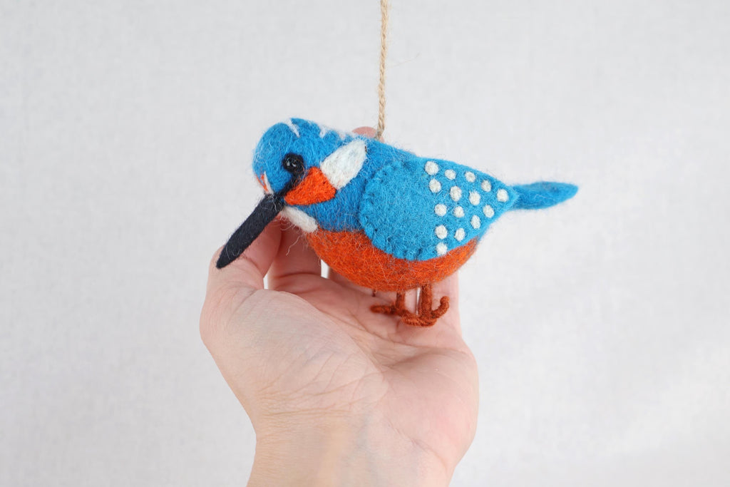 Filzanhänger Eisvogel I Frühling I Winterdeko I Christbaumschmuck I Weihnachtsdeko I Weihnachtsbaum I Vogeldeko