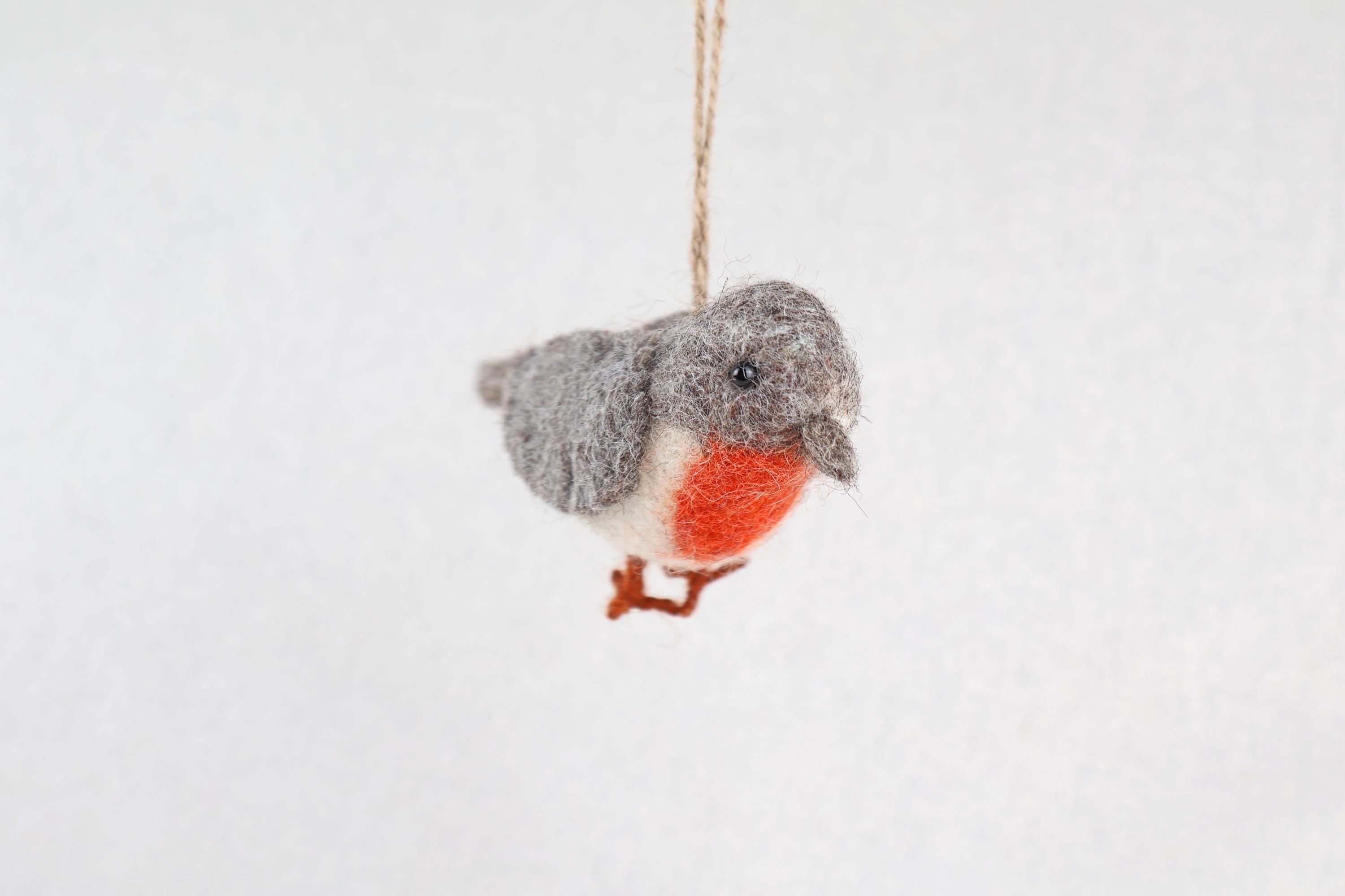 Filzanhänger Rotkehlchen I Christbaumschmuck I Weihnachtsdeko I Winterdeko I Weihnachtsbaum I Frühlingsdeko I Vogeldeko I Naturdeko I Fair