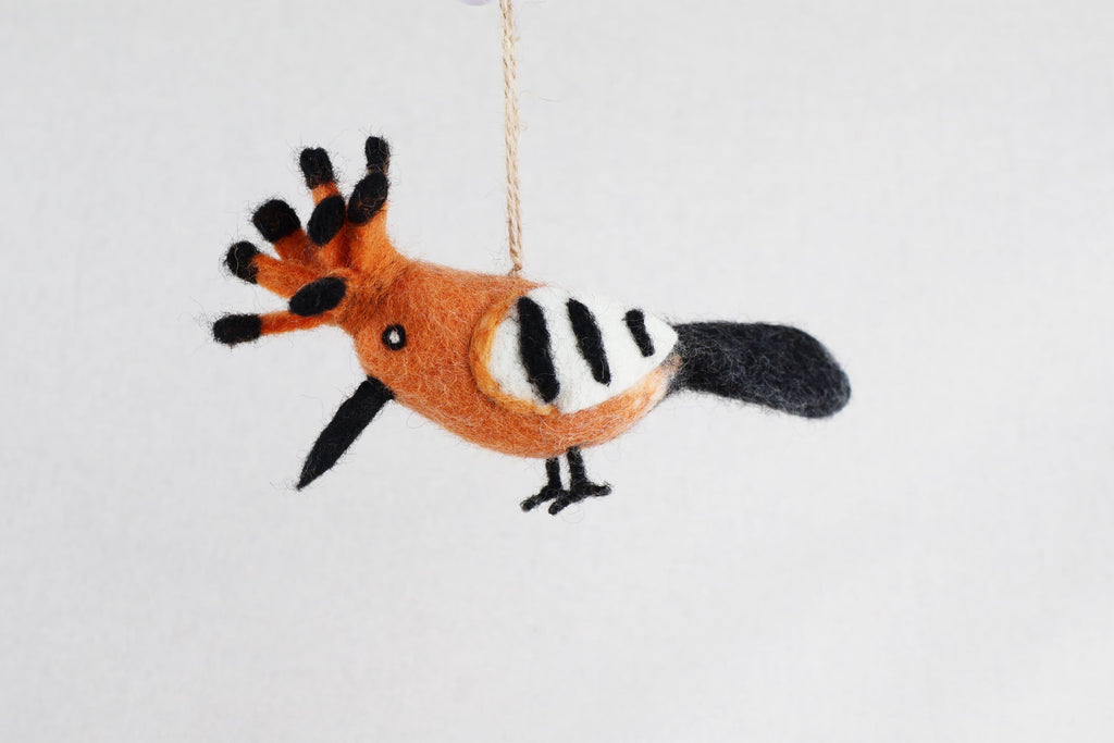 Filzanhänger Wiedehopf I Christbaumschmuck I Weihnachtsdeko I Winterdeko I Weihnachtsbaum I Frühlingsdeko I Vogeldeko I Naturdeko I Fair