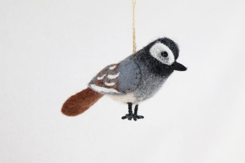 Filzanhänger Bachstelze I Christbaumschmuck I Weihnachtsdeko I Winterdeko I Weihnachtsbaum I Frühlingsdeko I Vogeldeko I Naturdeko I Fair