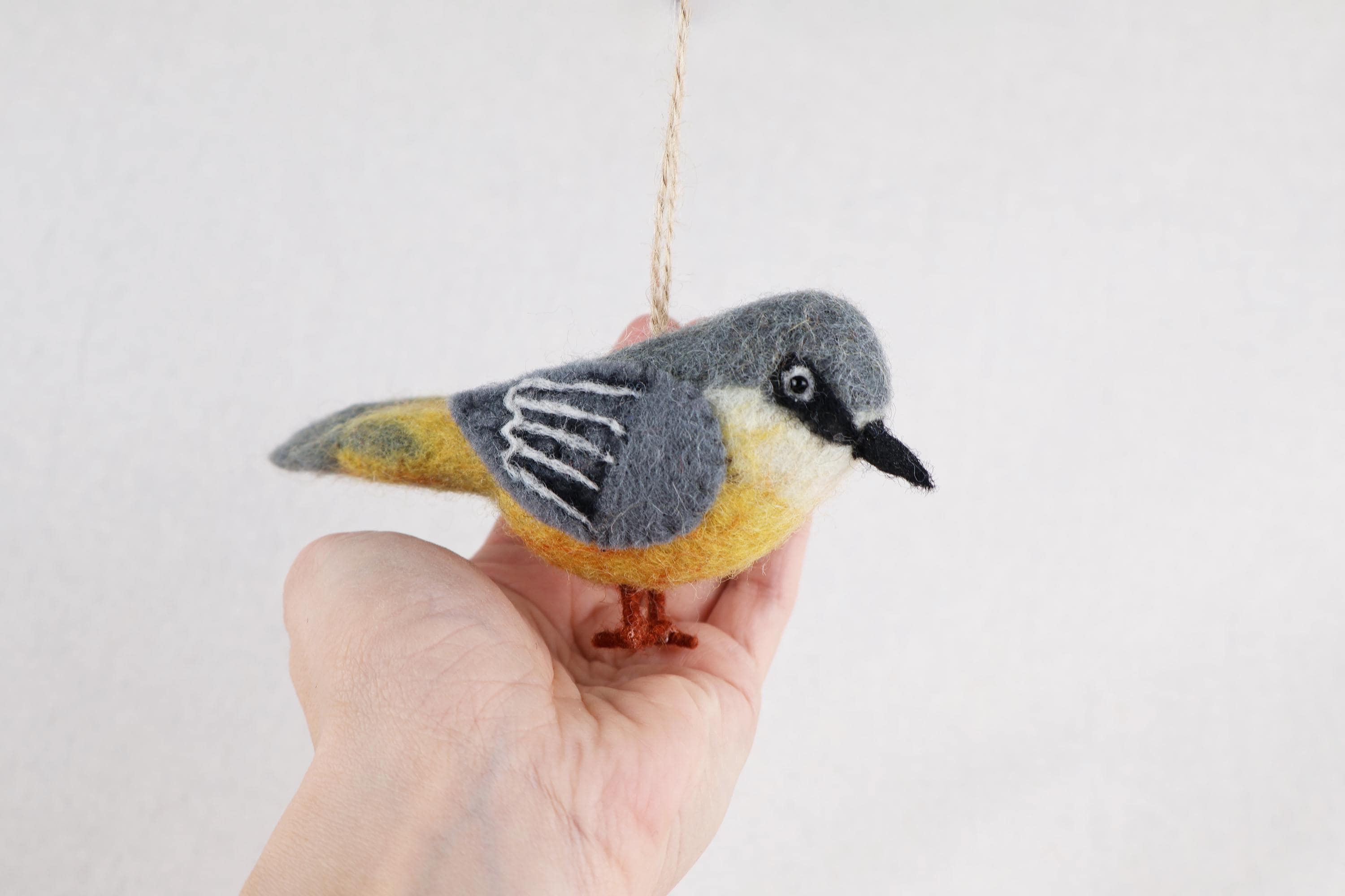 Filzanhänger Bergstelze I Christbaumschmuck I Weihnachtsdeko I Winterdeko I Weihnachtsbaum I Frühlingsdeko I Vogeldeko I Naturdeko I Fair