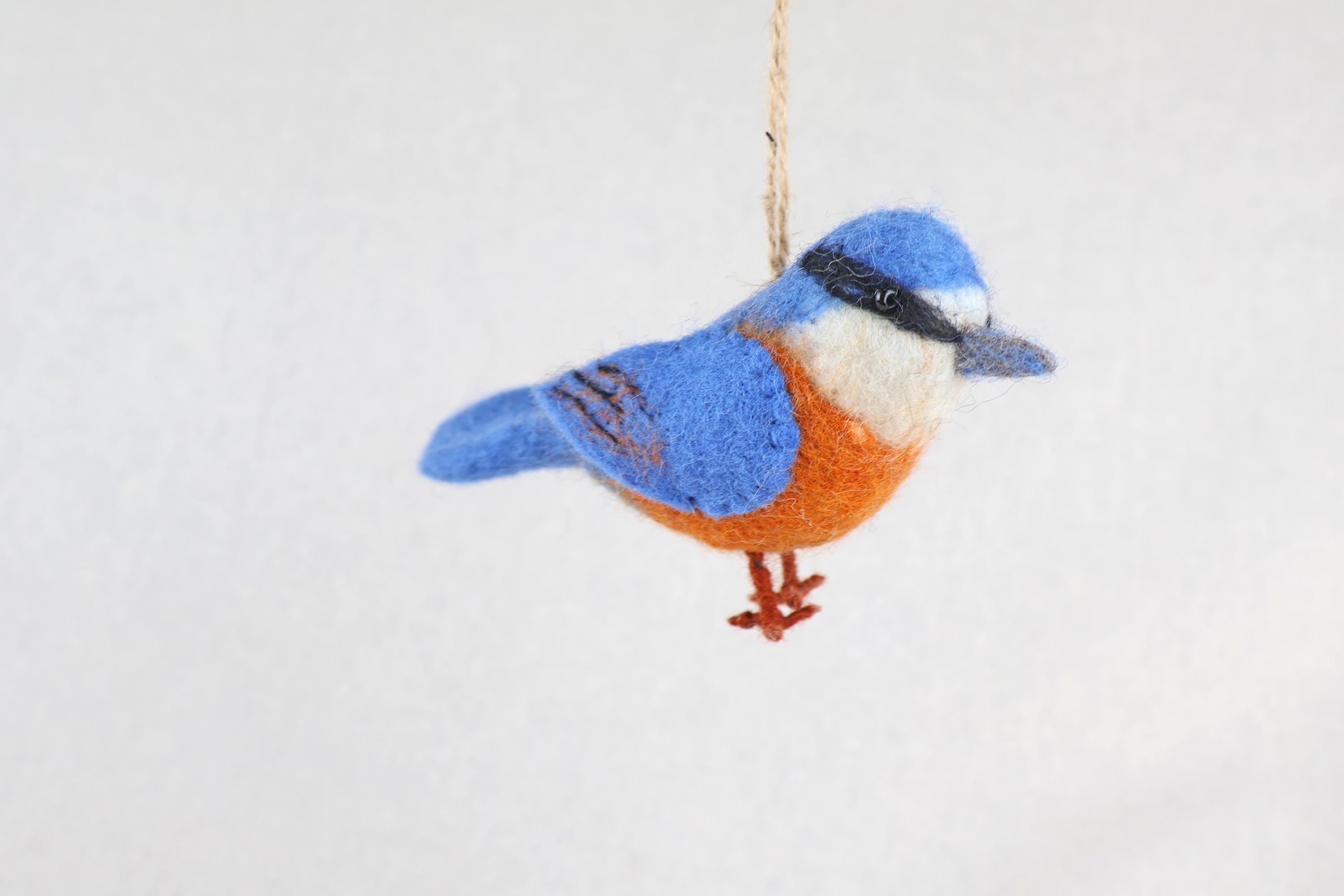 Filzanhänger Kleiber I Christbaumschmuck I Weihnachtsdeko I Winterdeko I Weihnachtsbaum I Frühlingsdeko I Vogeldeko I Naturdeko I Fair