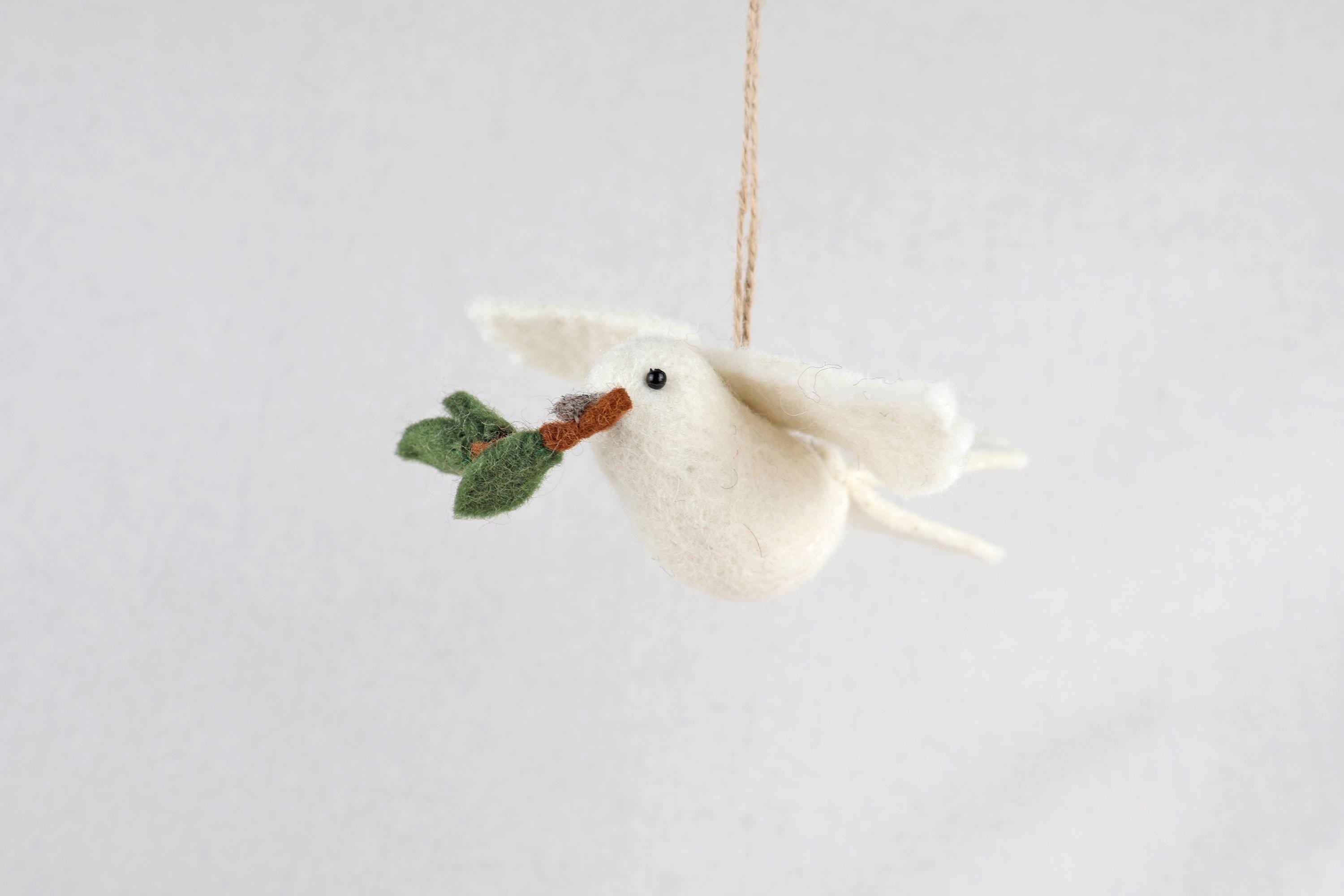 Anhänger Friedenstaube I Christbaumschmuck Weihnachtsdeko I Winter Weihnachtsbaum I Taube Aufhänger I Taube aus Filz