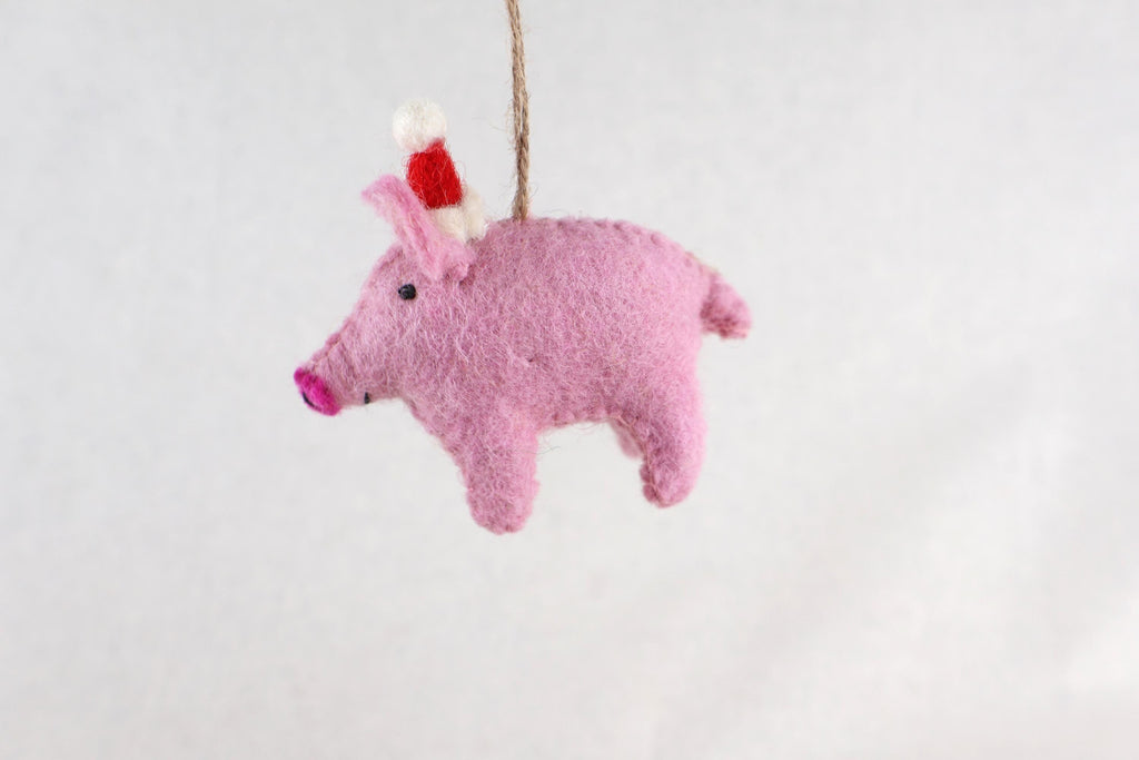 Weihnachtsanhänger Schwein I Christbaumschmuck I Weihnachtsdeko I Winter I Weihnachtsbaum I Weihnachtsschwein I Filz Deko Weihnachten