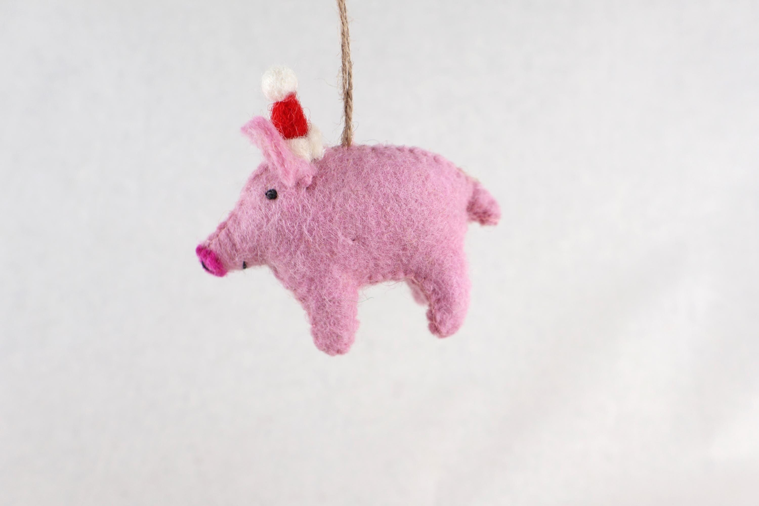 Weihnachtsanhänger Schwein I Christbaumschmuck I Weihnachtsdeko I Winter I Weihnachtsbaum I Weihnachtsschwein I Filz Deko Weihnachten