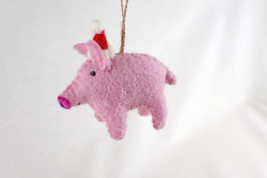 Weihnachtsanhänger Schwein I Christbaumschmuck I Weihnachtsdeko I Winter I Weihnachtsbaum I Weihnachtsschwein I Filz Deko Weihnachten