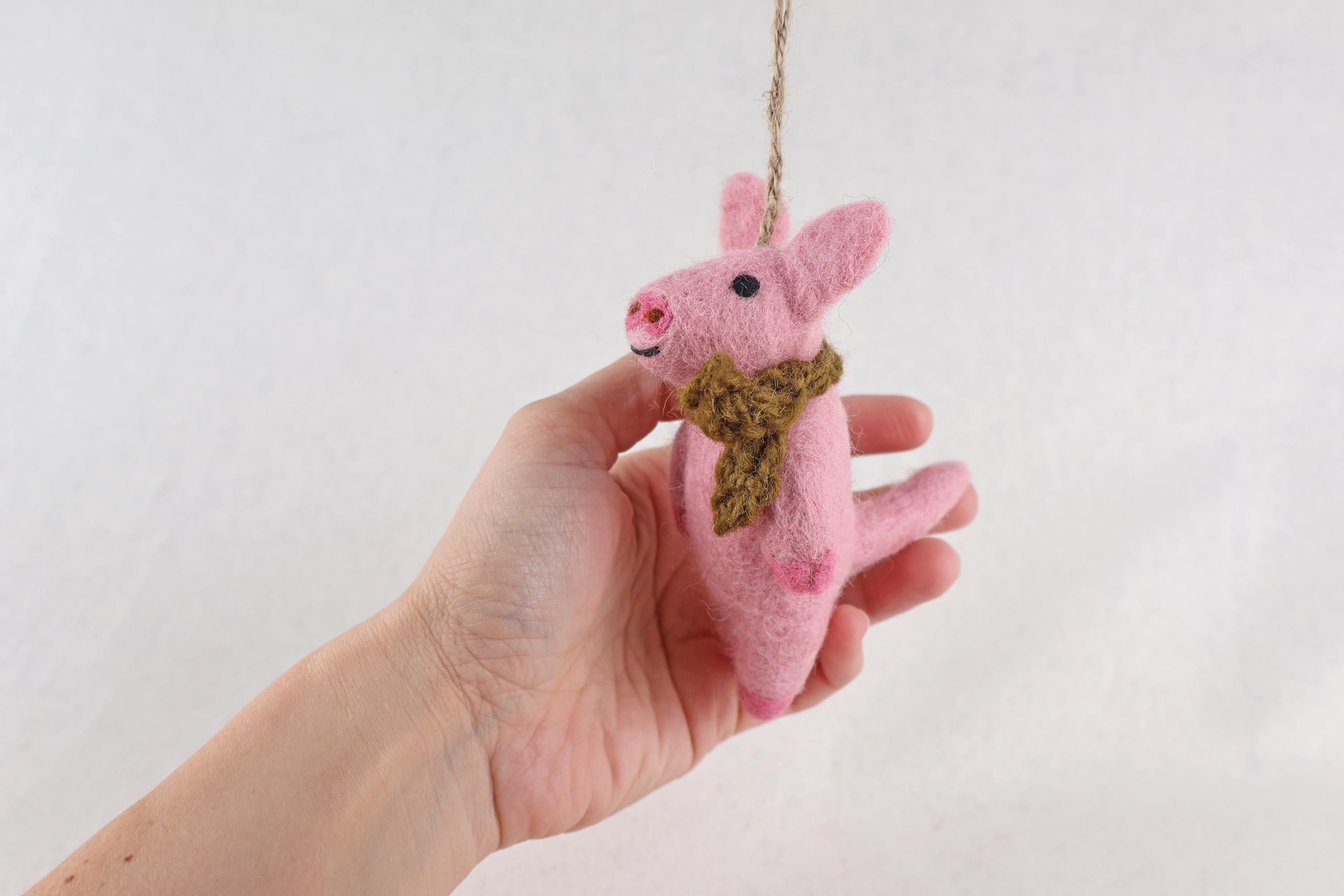 Weihnachtsanhänger Schwein I Christbaumschmuck I Weihnachtsdeko I Winter I Weihnachtsbaum I Weihnachtsschwein I Filz Deko Weihnachten