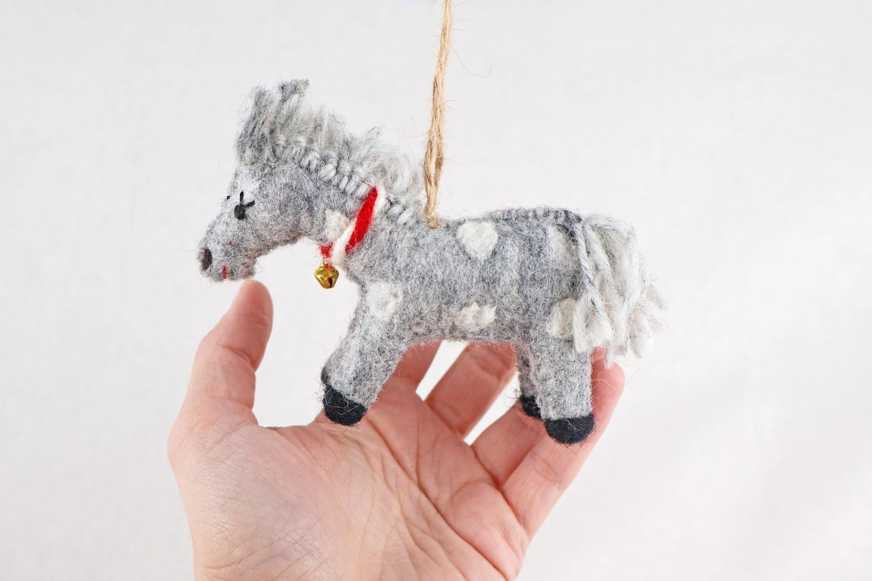 Weihnachtsanhänger Pferd I Filz Christbaumschmuck I Weihnachtsdeko Pferdchen