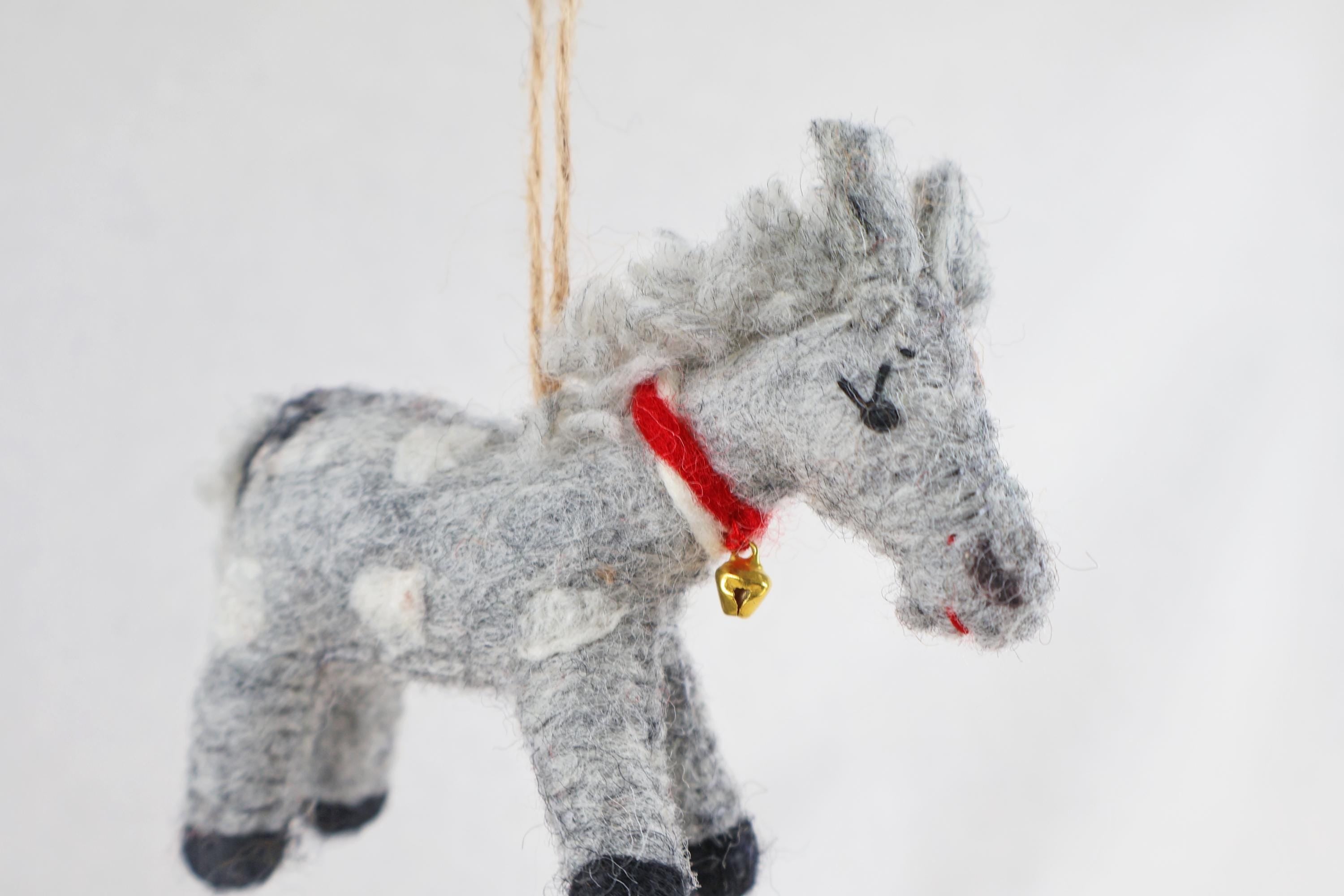 Weihnachtsanhänger Pferd I Filz Christbaumschmuck I Weihnachtsdeko Pferdchen