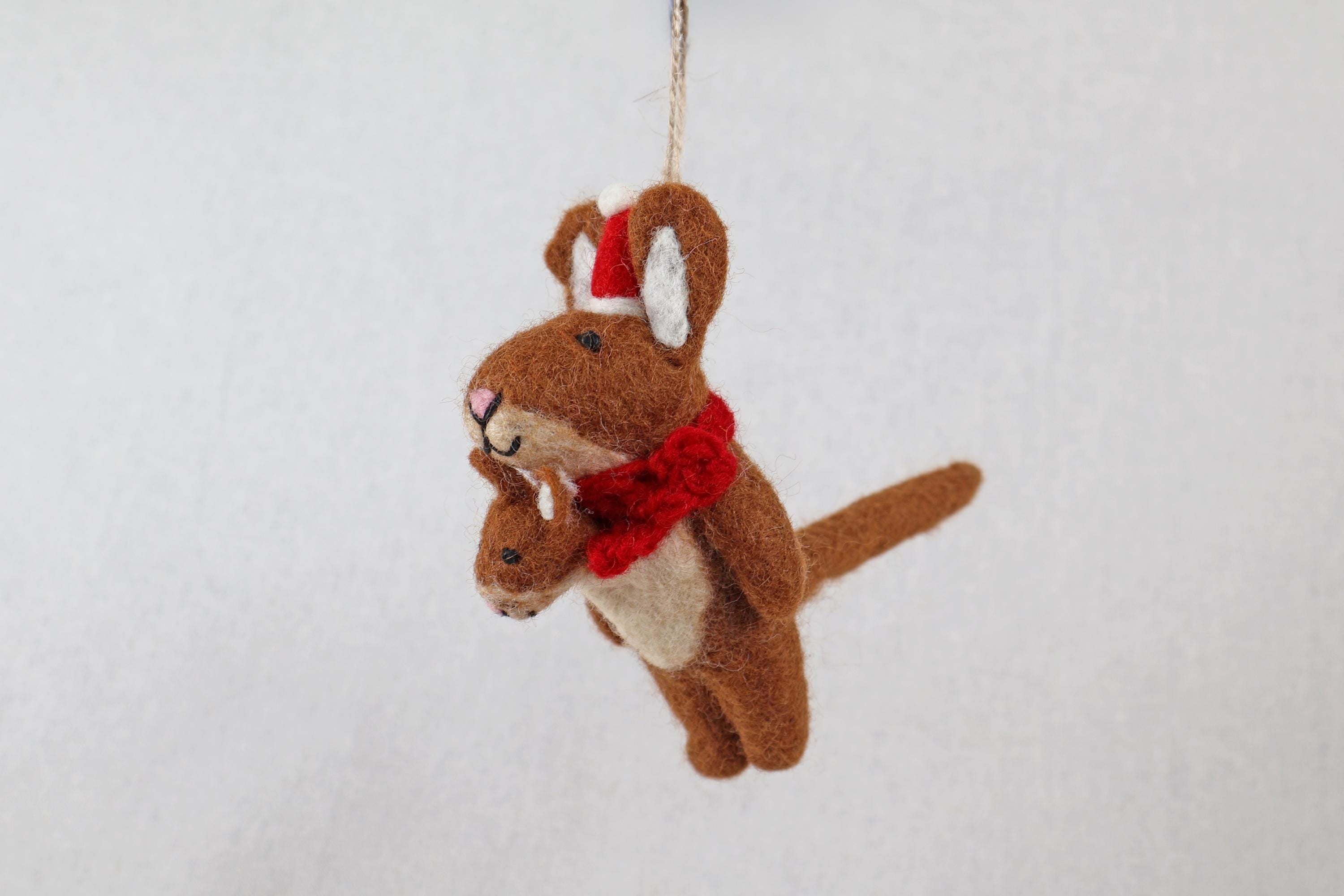 Weihnachtsanhänger Känguru I Christbaumschmuck I Weihnachtsdeko I Winter Weihnachtsbaum I nachhaltig I lustige Weihnachtsdeko