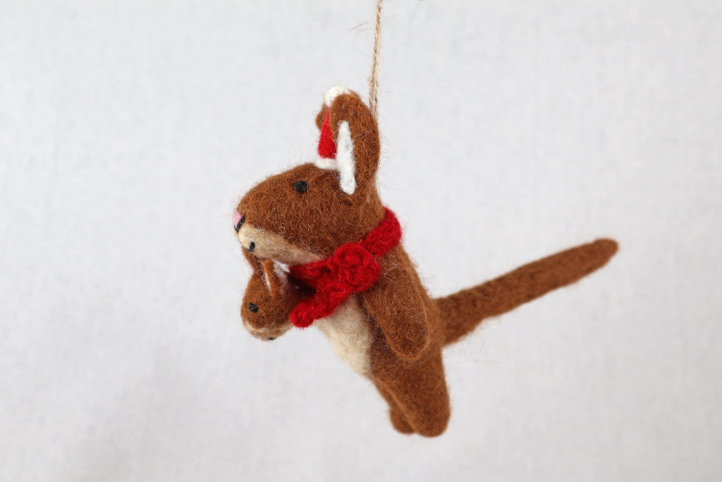 Weihnachtsanhänger Känguru I Christbaumschmuck I Weihnachtsdeko I Winter Weihnachtsbaum I nachhaltig I lustige Weihnachtsdeko