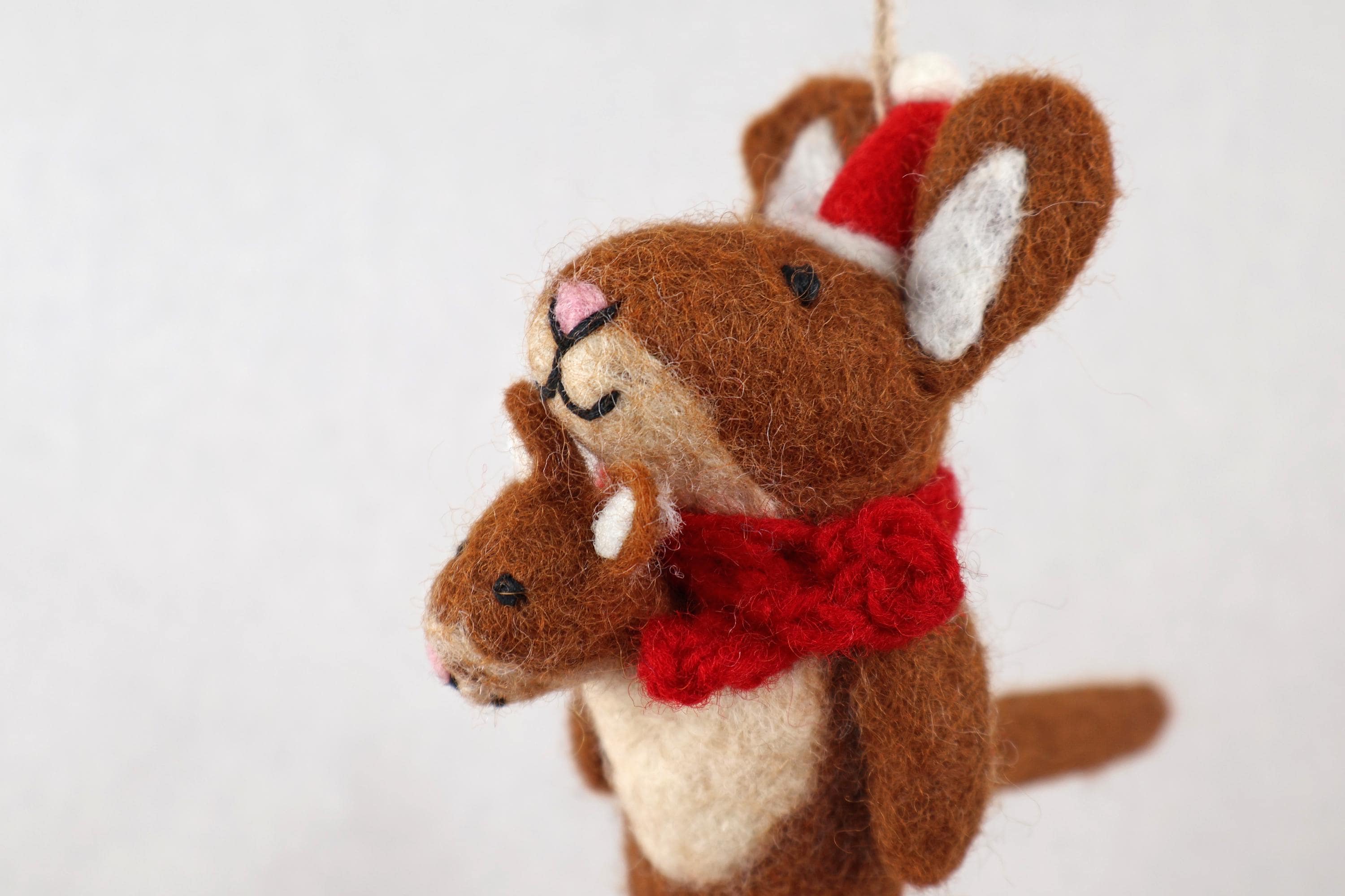 Weihnachtsanhänger Känguru I Christbaumschmuck I Weihnachtsdeko I Winter Weihnachtsbaum I nachhaltig I lustige Weihnachtsdeko