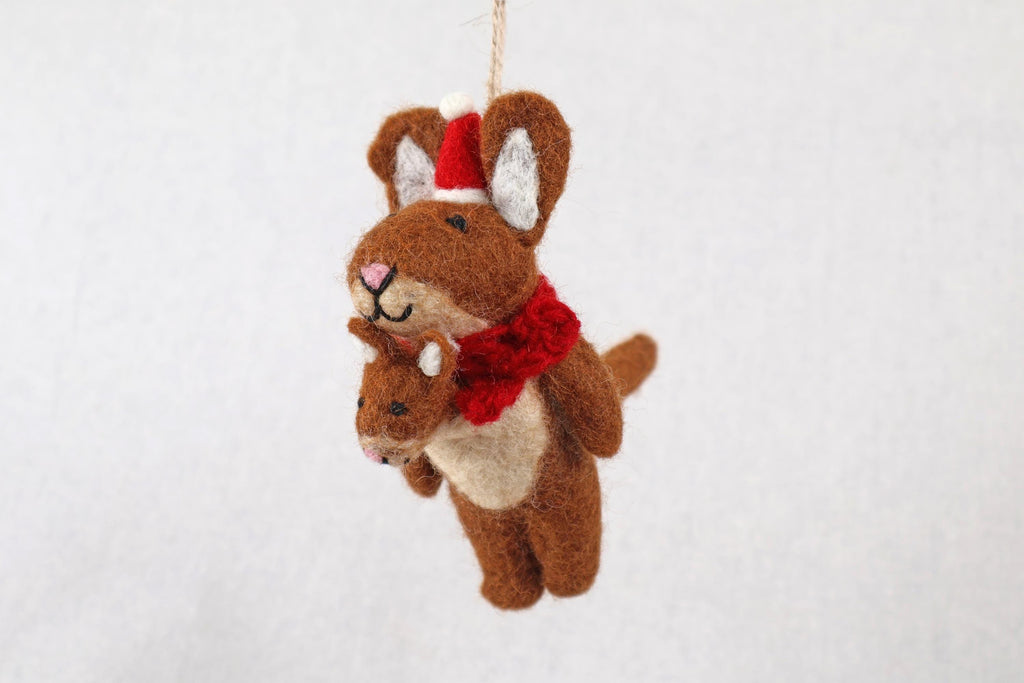 Weihnachtsanhänger Känguru I Christbaumschmuck I Weihnachtsdeko I Winter Weihnachtsbaum I nachhaltig I lustige Weihnachtsdeko