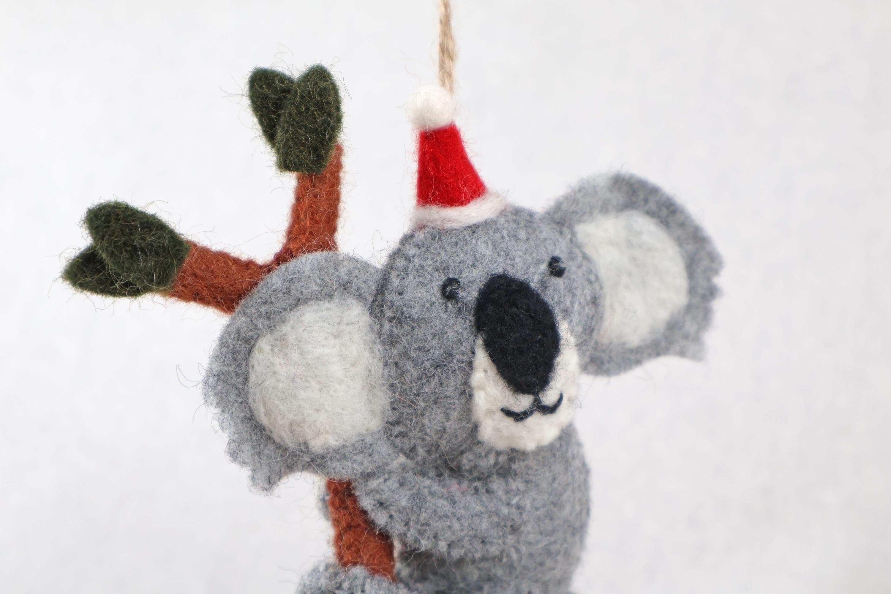 Weihnachtsanhänger Koala I Christbaumschmuck I Weihnachtsdeko I Winter Weihnachtsbaum I Koalabär mit Mütze I lustige Weihnachtsdeko