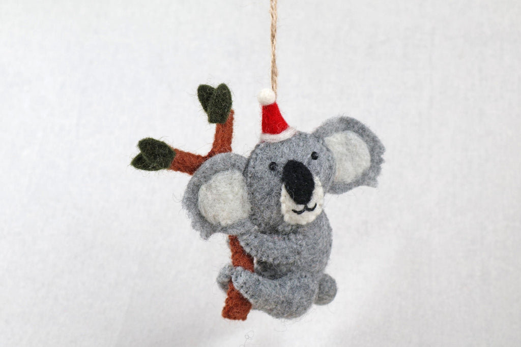 Weihnachtsanhänger Koala I Christbaumschmuck I Weihnachtsdeko I Winter Weihnachtsbaum I Koalabär mit Mütze I lustige Weihnachtsdeko