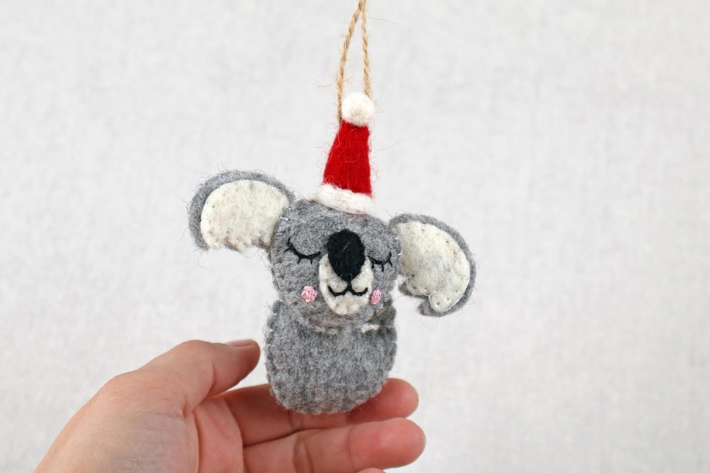 Weihnachtsanhänger Koala I Christbaumschmuck I Weihnachtsdeko I Winter Weihnachtsbaum I Koalabär mit Mütze I lustige Weihnachtsdeko