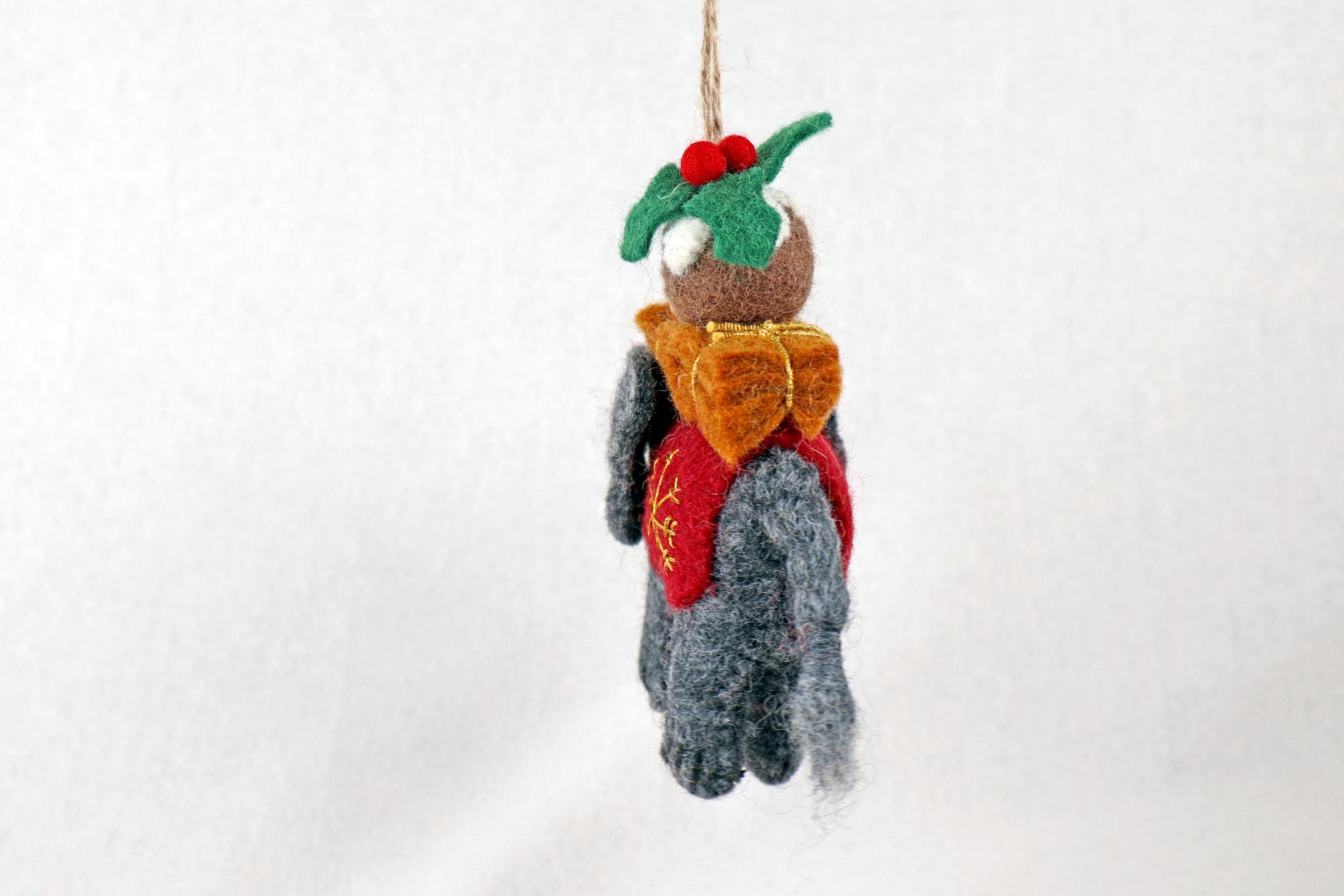 Anhänger Elefant mit Weihnachtsgeschenk I Deko aus Filz I Winter I Weihnachtsbaum I Weihnachtselefant I Anhänger aus Filz I Wildtiere