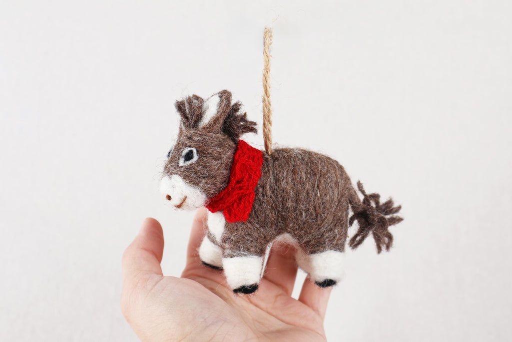Weihnachtsanhänger Esel I Weihnachtsschmuck Esel I Filz I Weihnachtsbaum I Christbaumschmuck I Weihnachtsdeko