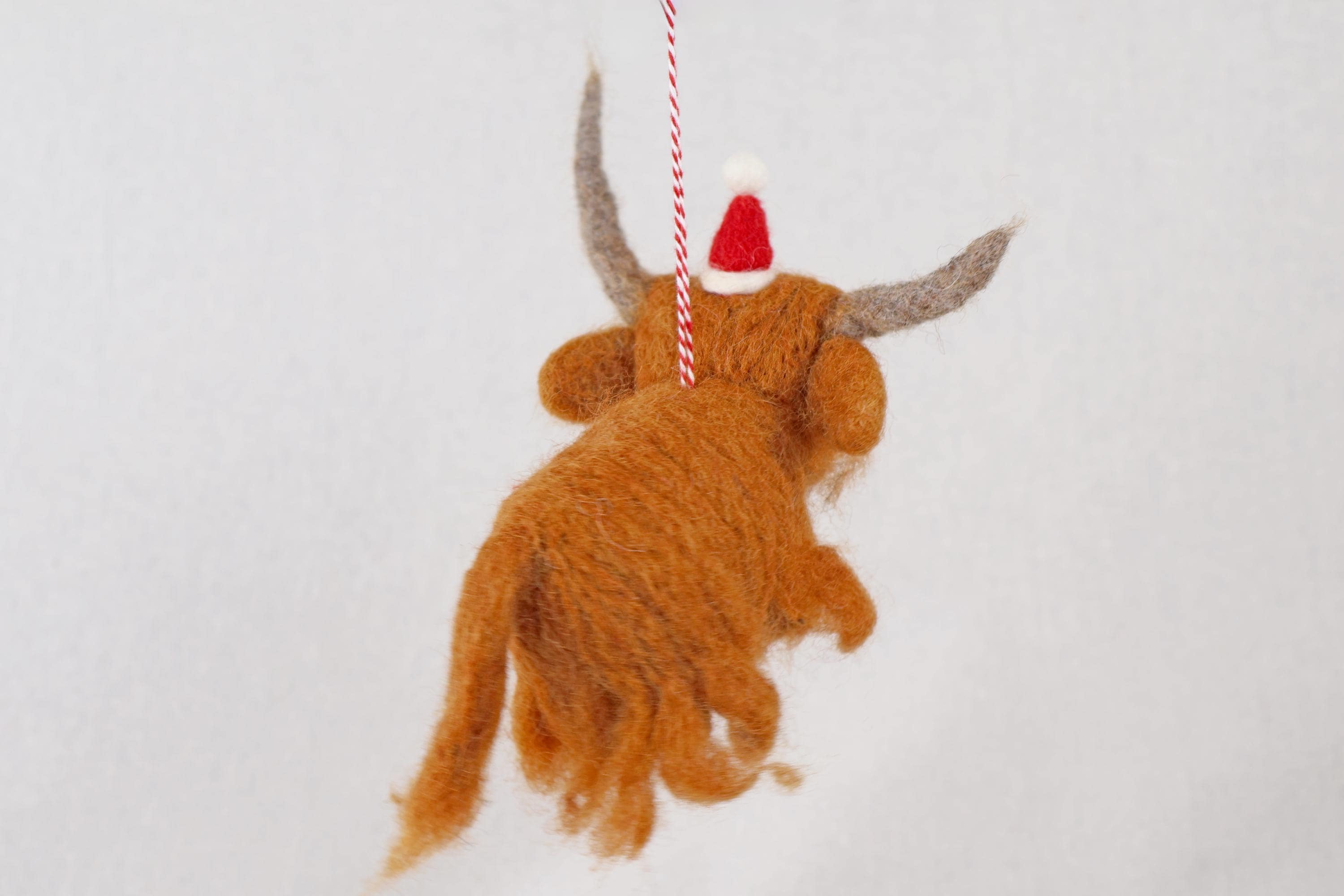 Filzanhänger Highland Rind mit Mütze I weihnachtliche Kuh I Christbaumschmuck I Weihnachtsdeko I Weihnachten I Anhänger
