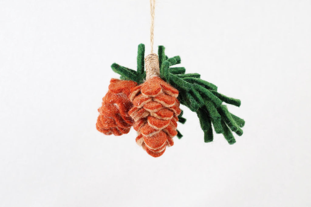 Weihnachtsanhänger Tannenzapfen I Christbaumschmuck I Weihnachtsdeko I Herbstdeko I Winter Weihnachtsbaum I Kiefernzapfen I Walddeko Filz