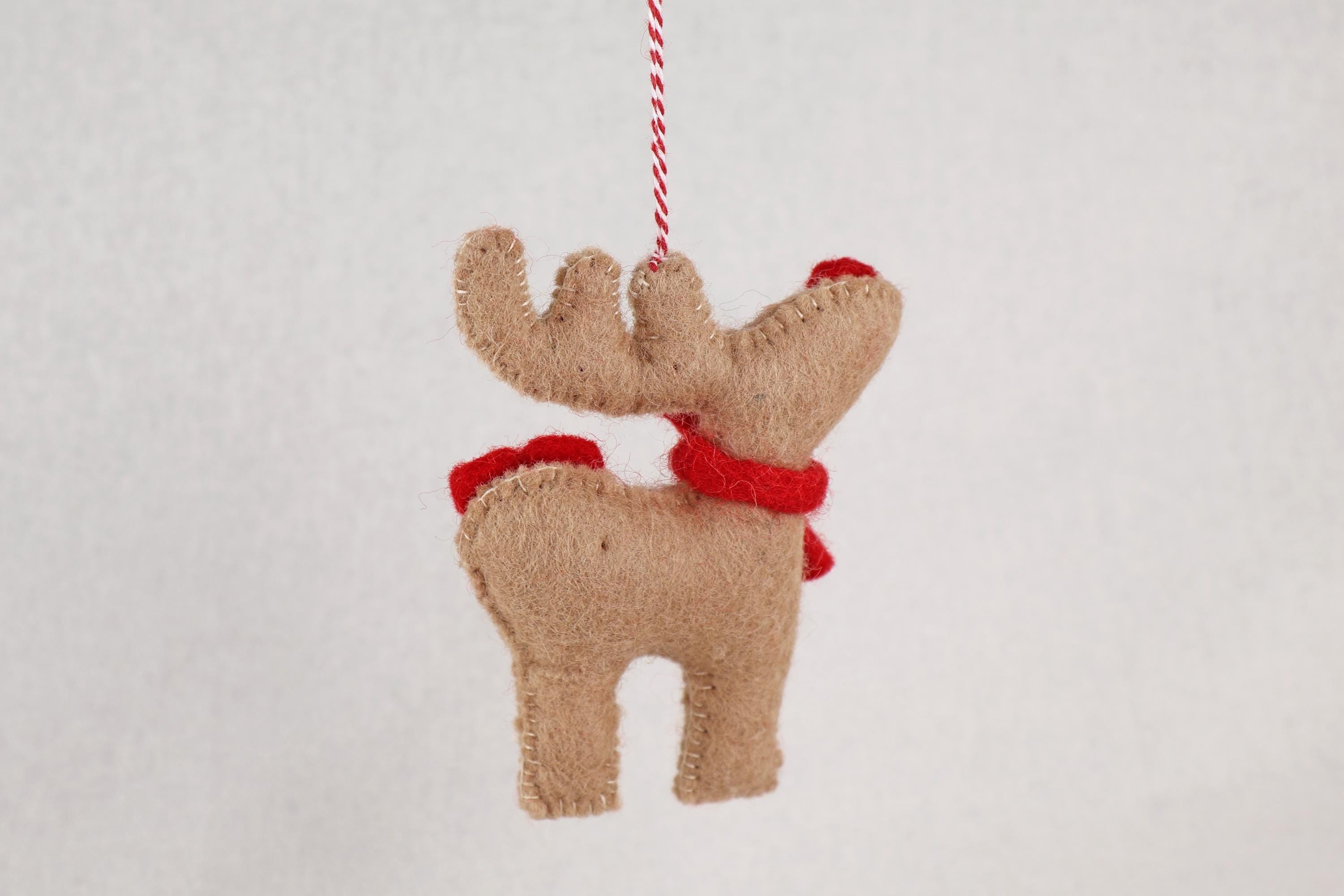 Weihnachtsanhänger Rudolf das Rentier I Filz Christbaumschmuck I Weihnachtsdeko I rote Nase I Rentier Deko