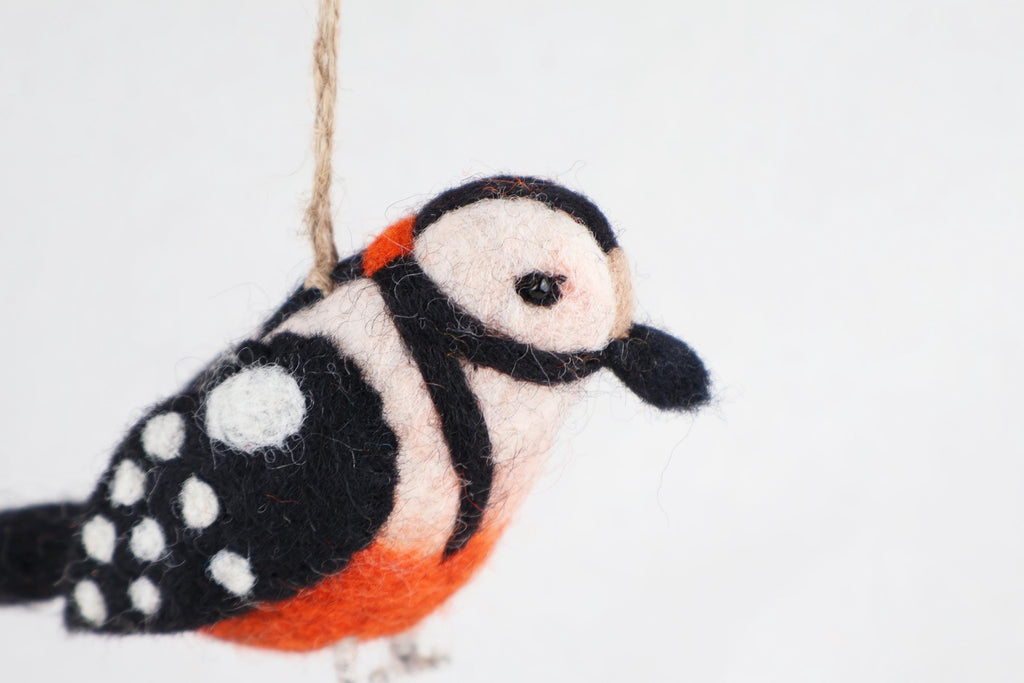 Filzanhänger Specht I Christbaumschmuck I Weihnachtsdeko I Winterdeko I Weihnachtsbaum I Frühlingsdeko I Osterdeko