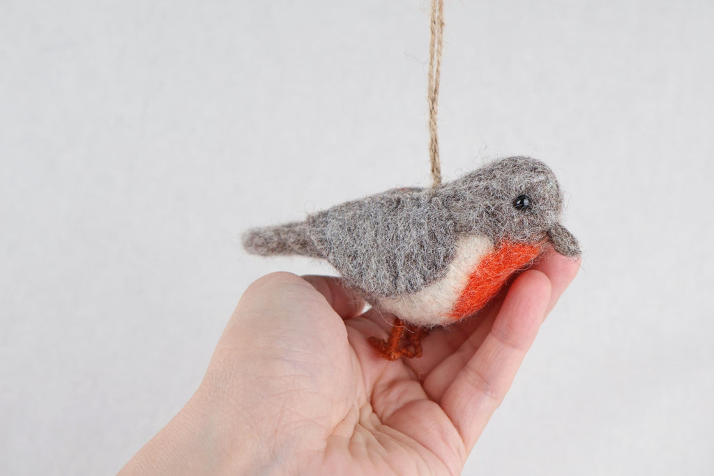 Filzanhänger Rotkehlchen I Christbaumschmuck I Weihnachtsdeko I Winterdeko I Weihnachtsbaum I Frühlingsdeko I Vogeldeko I Naturdeko I Fair