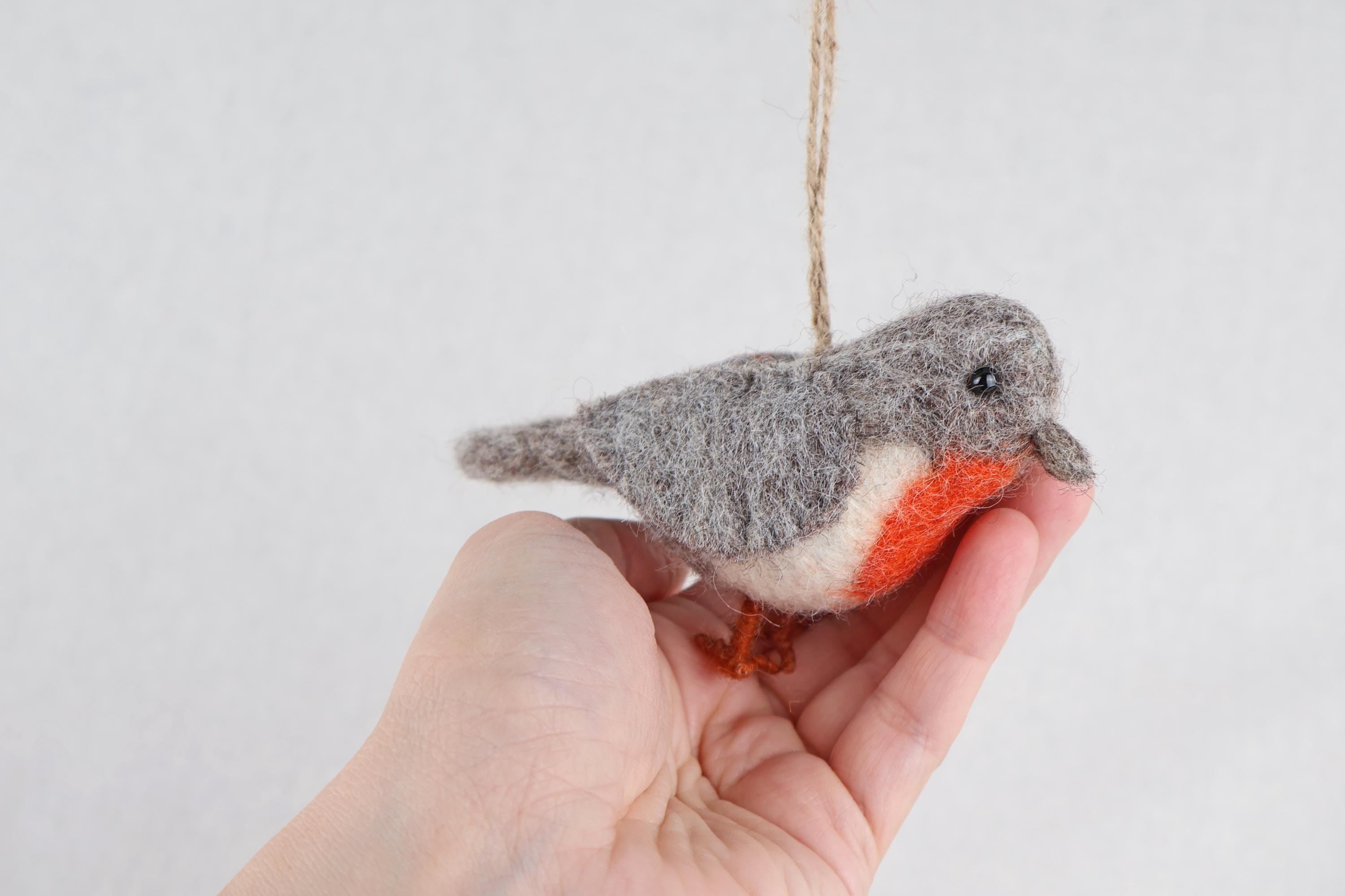Filzanhänger Rotkehlchen I Christbaumschmuck I Weihnachtsdeko I Winterdeko I Weihnachtsbaum I Frühlingsdeko I Vogeldeko I Naturdeko I Fair