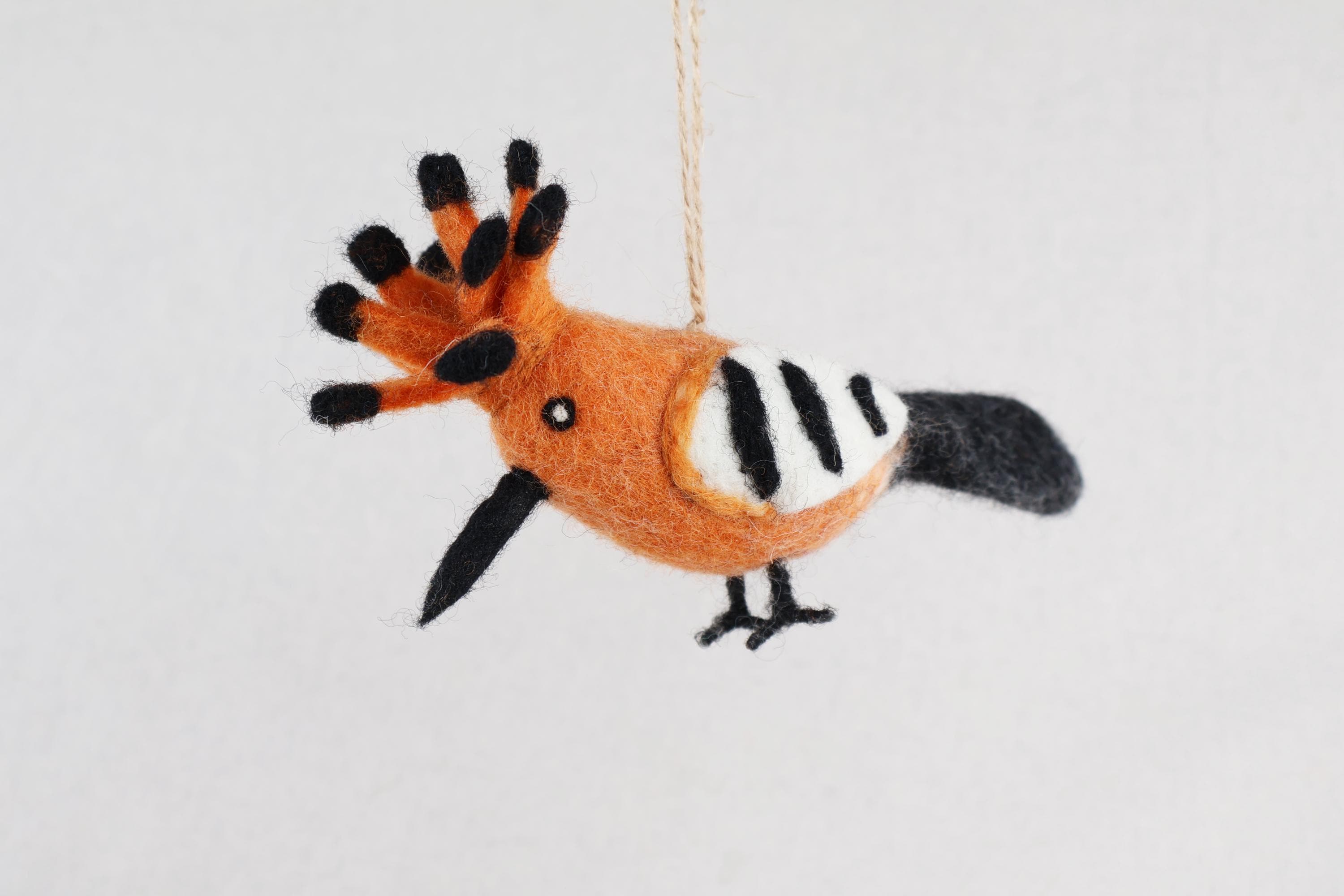 Filzanhänger Wiedehopf I Christbaumschmuck I Weihnachtsdeko I Winterdeko I Weihnachtsbaum I Frühlingsdeko I Vogeldeko I Naturdeko I Fair
