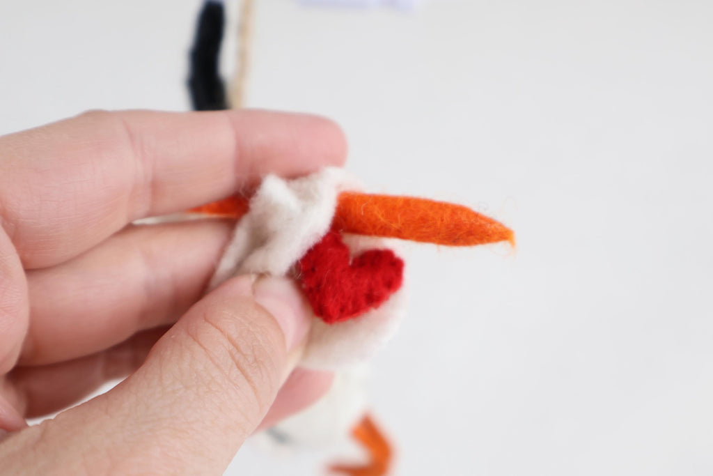 Anhänger Storch I Filz Christbaumschmuck I Weihnachtsdeko I Babyparty I Klapperstorch I Frühlingsdeko