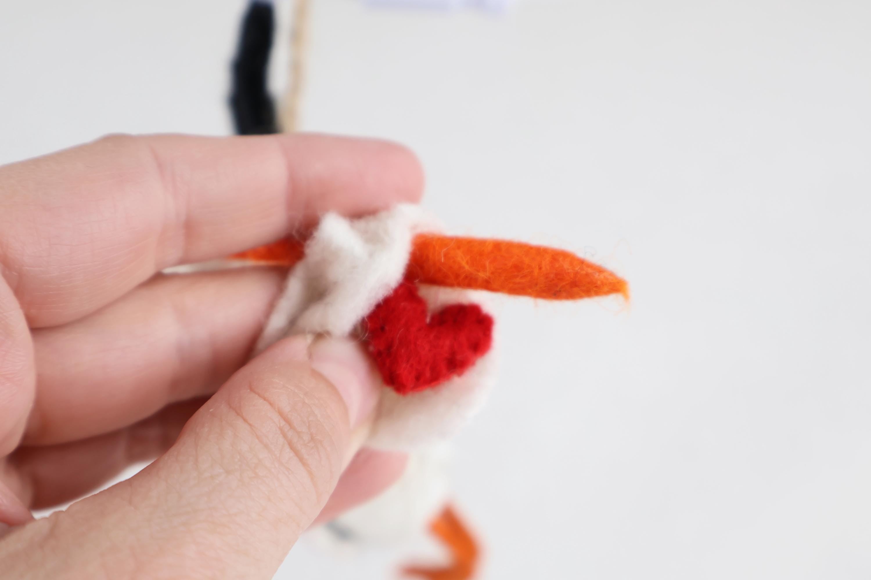 Anhänger Storch I Filz Christbaumschmuck I Weihnachtsdeko I Babyparty I Klapperstorch I Frühlingsdeko