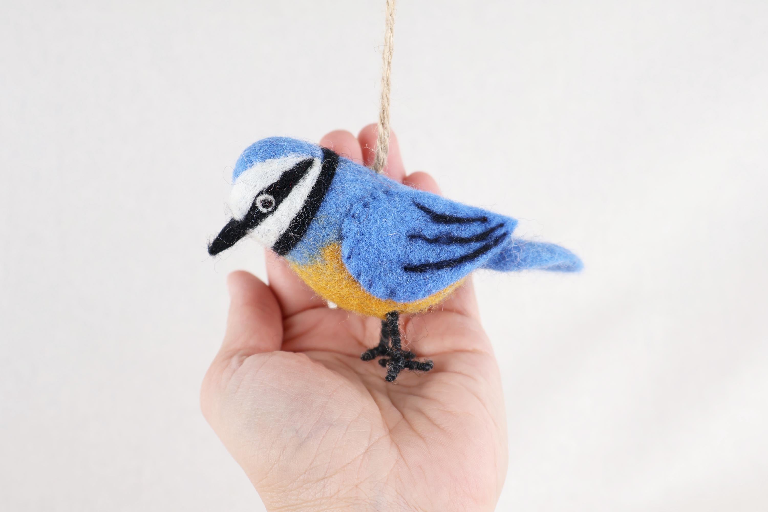 Filzanhänger Blaumeise I Christbaumschmuck I Weihnachtsdeko I Winterdeko I Weihnachtsbaum I Frühlingsdeko I Vogeldeko I Naturdeko I Fair