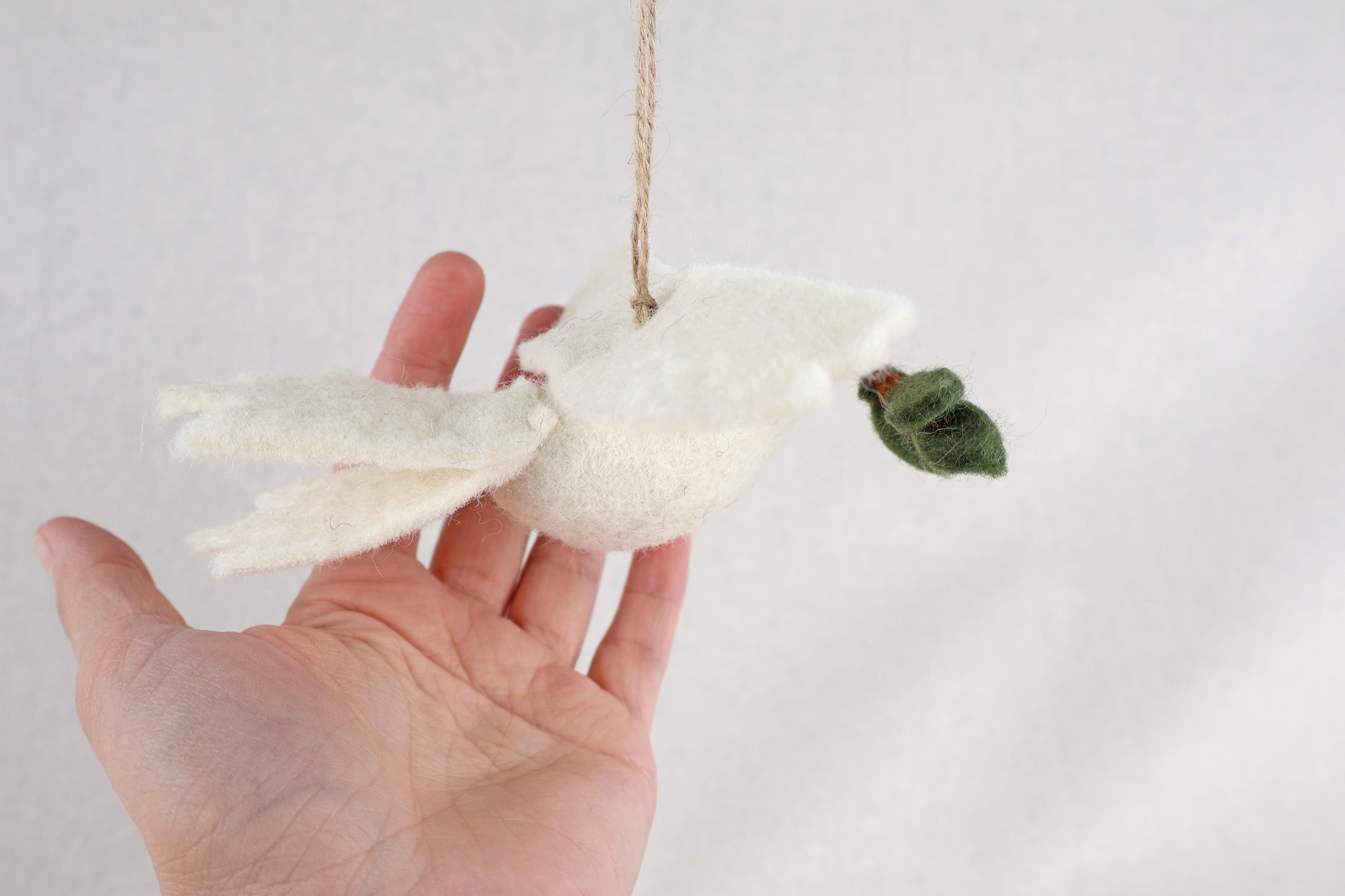 Anhänger Friedenstaube I Christbaumschmuck Weihnachtsdeko I Winter Weihnachtsbaum I Taube Aufhänger I Taube aus Filz