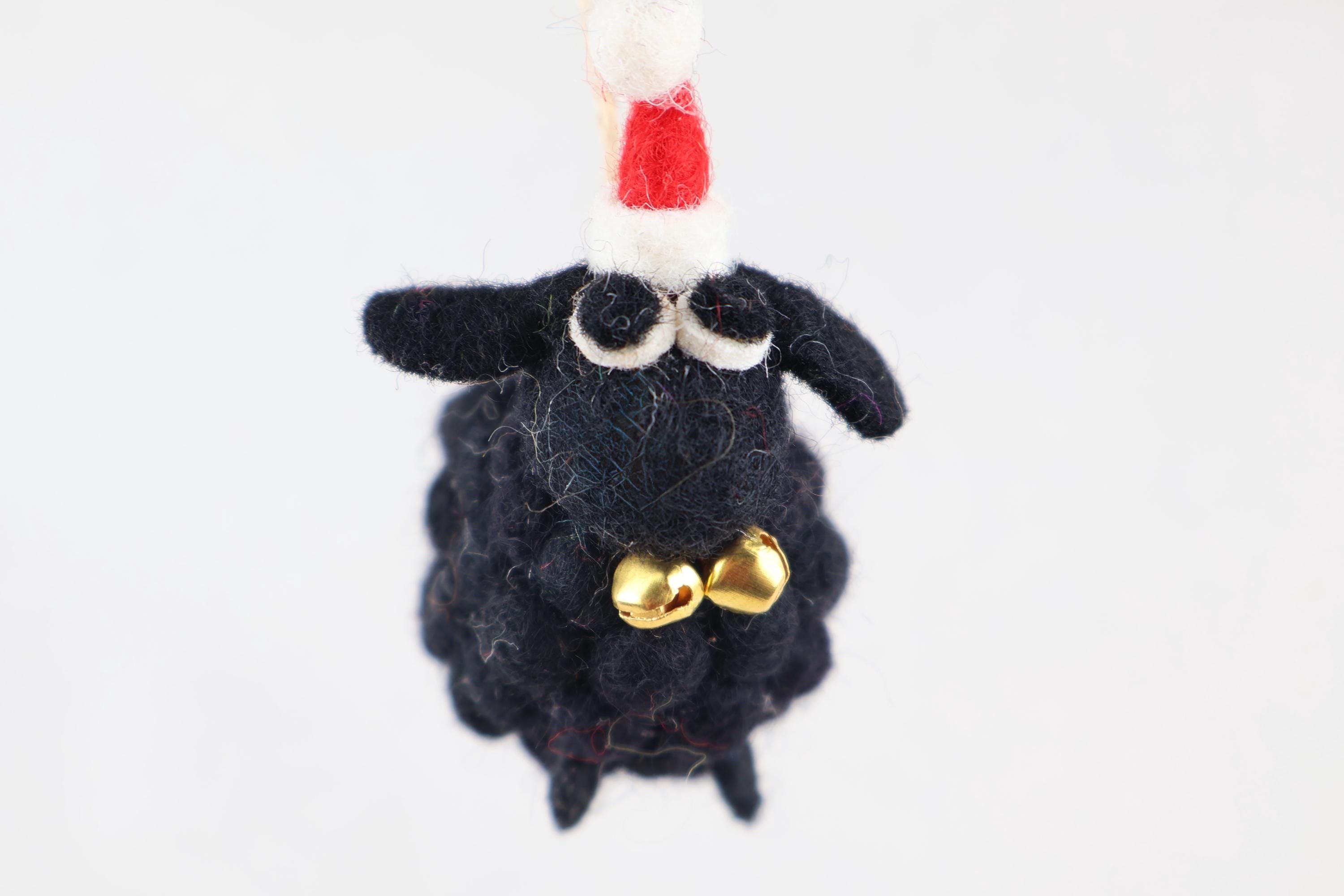 Weihnachtsanhänger schwarzes Schaf mit GlöckchenI Christbaumschmuck Weihnachtsdeko I Winter Weihnachtsbaum I Weihnachtsschaf