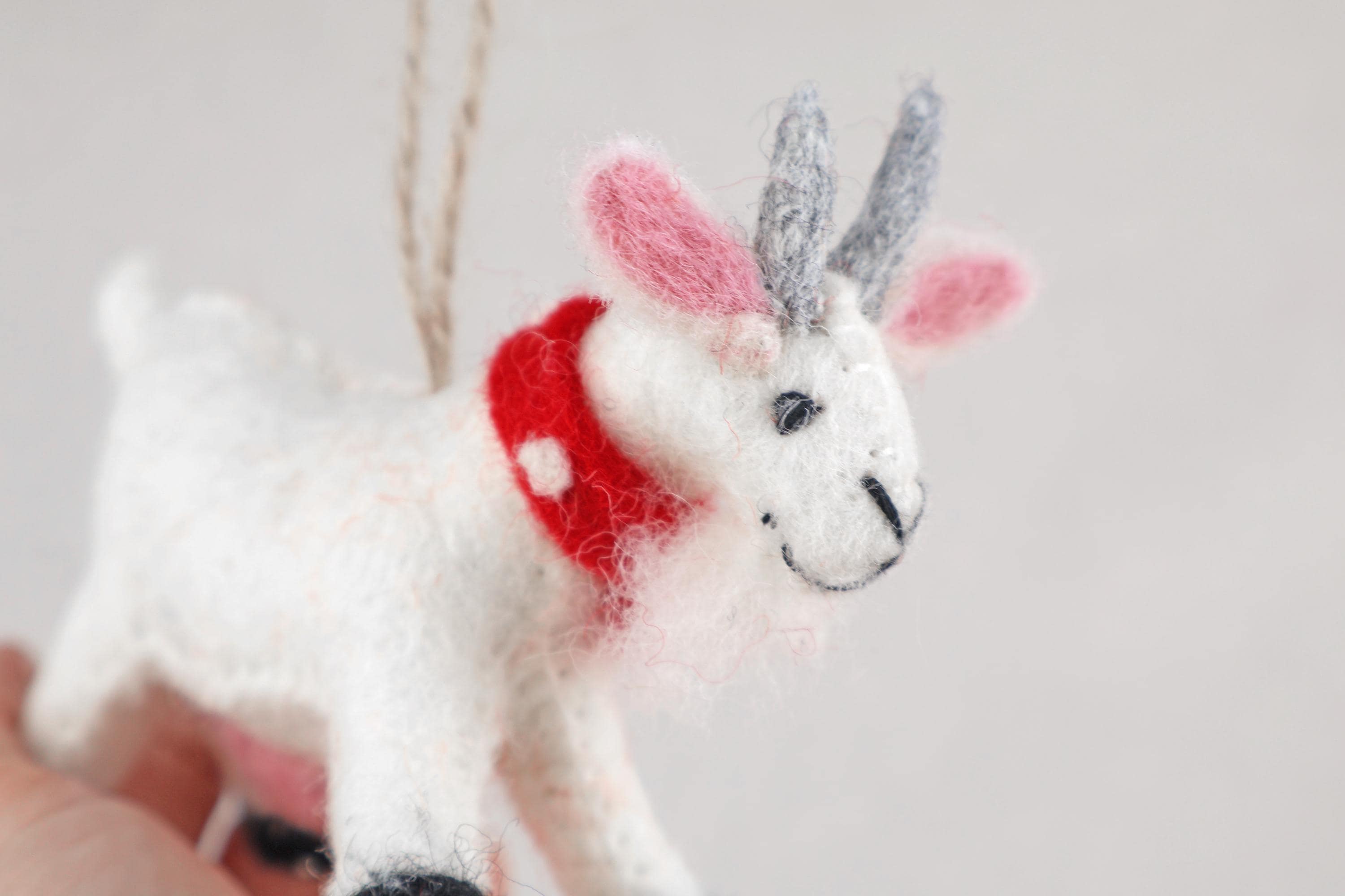 Filzanhänger Ziege I Osterdeko I Filz Christbaumschmuck I Weihnachtsdeko I Ziegendeko I Anhänger Ziege