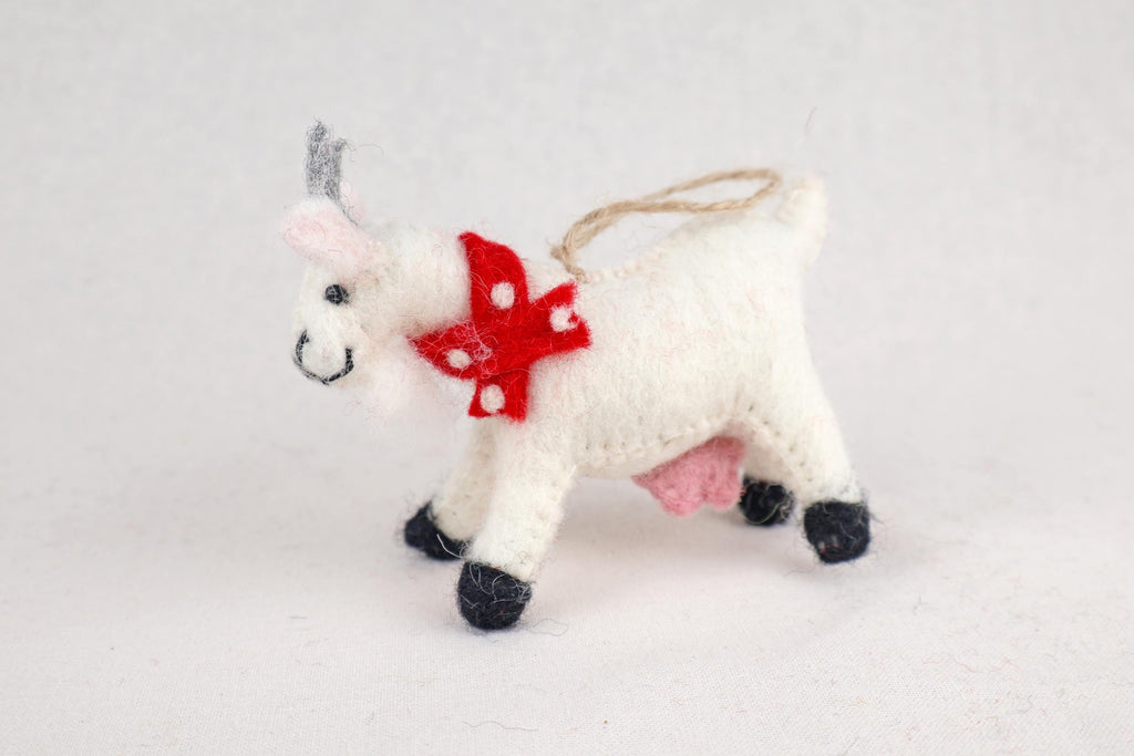 Filzanhänger Ziege I Osterdeko I Filz Christbaumschmuck I Weihnachtsdeko I Ziegendeko I Anhänger Ziege