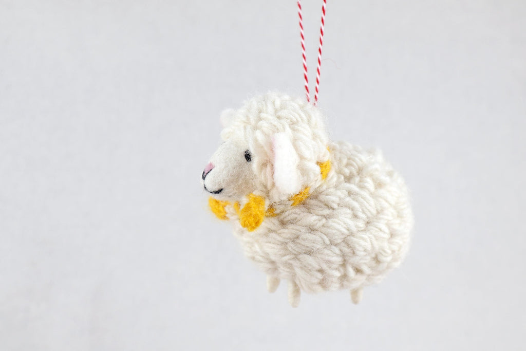 Weihnachtsanhänger Schaf I Christbaumschmuck I Weihnachtsdeko I Winter Weihnachtsbaum I Weihnachtsschaf mit Schal