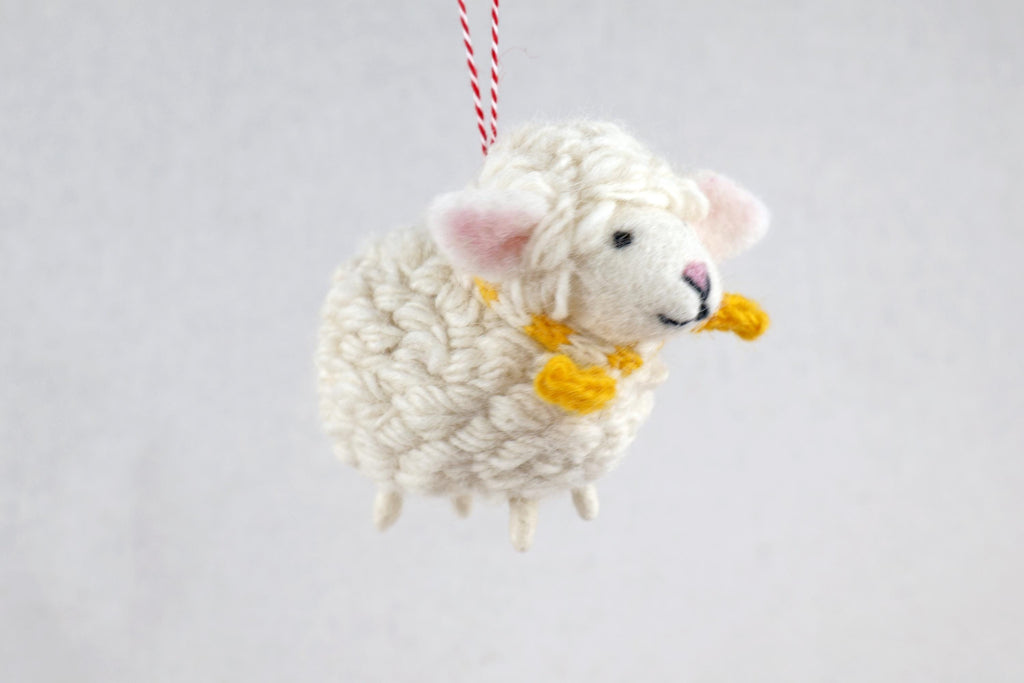 Weihnachtsanhänger Schaf I Christbaumschmuck I Weihnachtsdeko I Winter Weihnachtsbaum I Weihnachtsschaf mit Schal