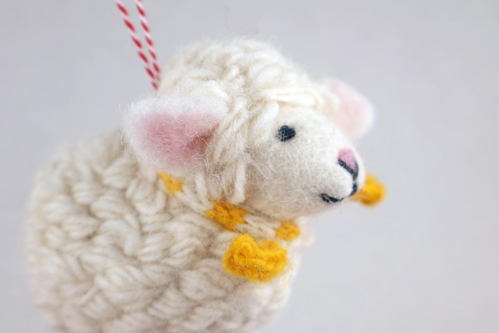 Weihnachtsanhänger Schaf I Christbaumschmuck I Weihnachtsdeko I Winter Weihnachtsbaum I Weihnachtsschaf mit Schal
